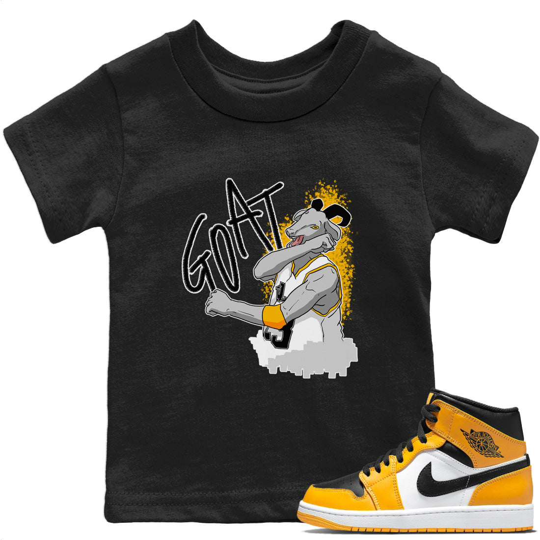 Jordan 1 Taxi Sneaker Matching T-Shirt Screaming Goat Sneaker Tees Jordan 1 Taxi Sneaker Release Tees Kids Shirts