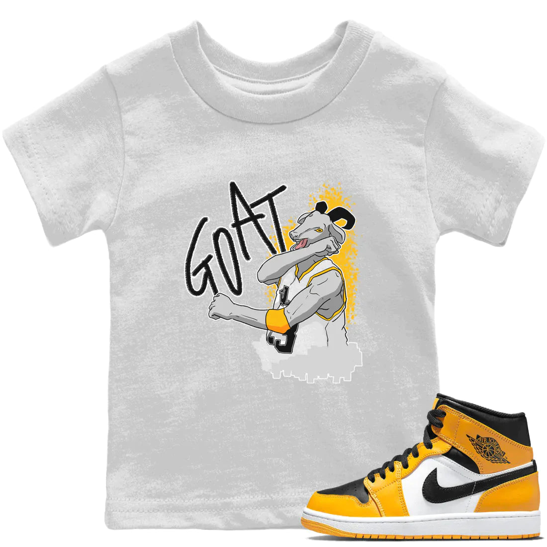 Jordan 1 Taxi Sneaker Matching T-Shirt Screaming Goat Sneaker Tees Jordan 1 Taxi Sneaker Release Tees Kids Shirts