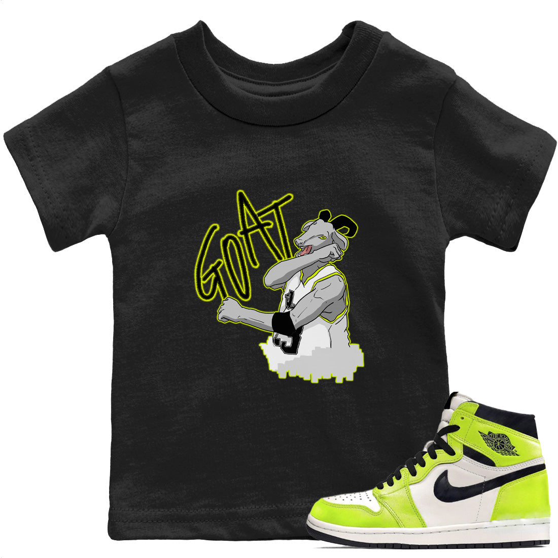 Jordan 1 Visionaire Sneaker Matching T-Shirt Screaming Goat Sneaker Tees Jordan 1 Visionaire Sneaker Release Tees Kids Shirts