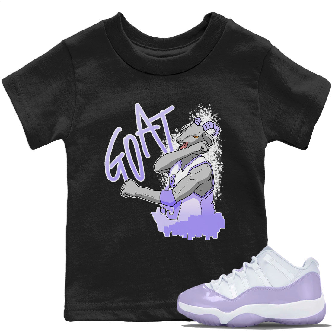 Jordan 11 Pure Violet Sneaker Matching T-Shirt Screaming Goat Sneaker Tees Jordan 11 Pure Violet Sneaker Release Tees Kids Shirts