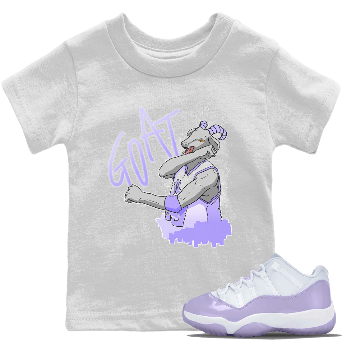 Jordan 11 Pure Violet Sneaker Matching T-Shirt Screaming Goat Sneaker Tees Jordan 11 Pure Violet Sneaker Release Tees Kids Shirts