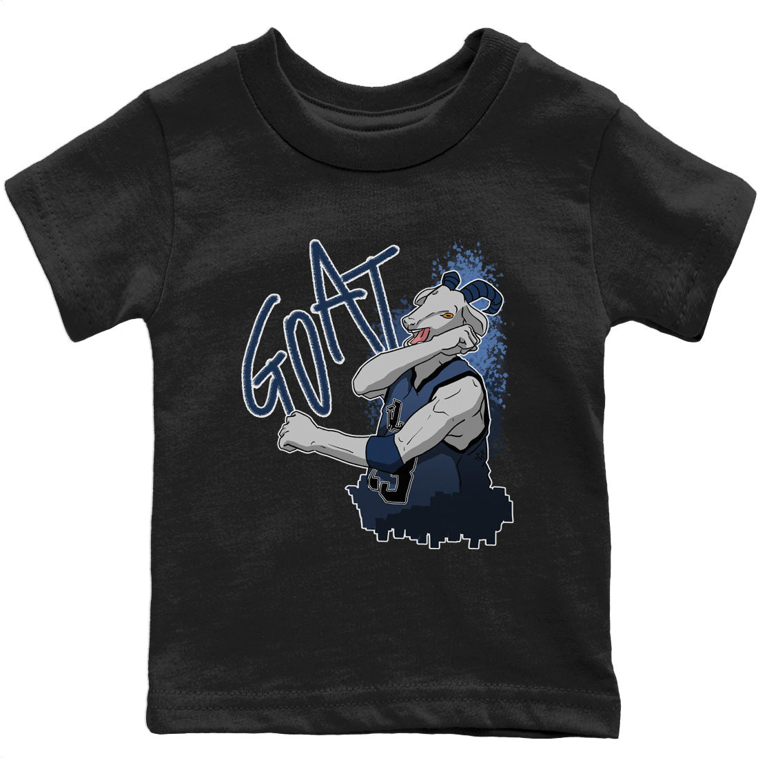 Jordan 13 Brave Blue Sneaker Matching T-Shirt Screaming Goat Sneaker Tees Jordan 13 Brave Blue Sneaker Release Tees Kids Shirts