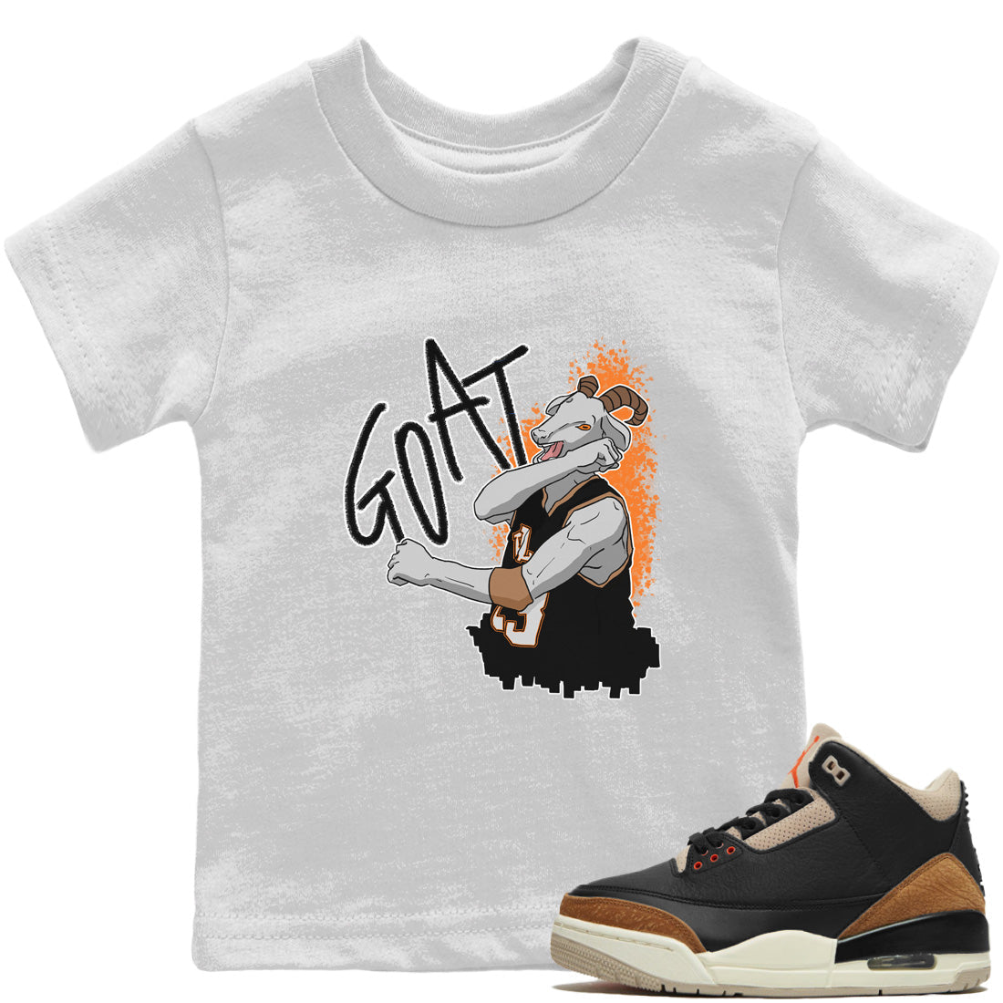 Jordan 3 Desert Elephant Sneaker Matching T-Shirt Screaming Goat Sneaker Tees Jordan 3 Desert Elephant Sneaker Release Tees Kids Shirts