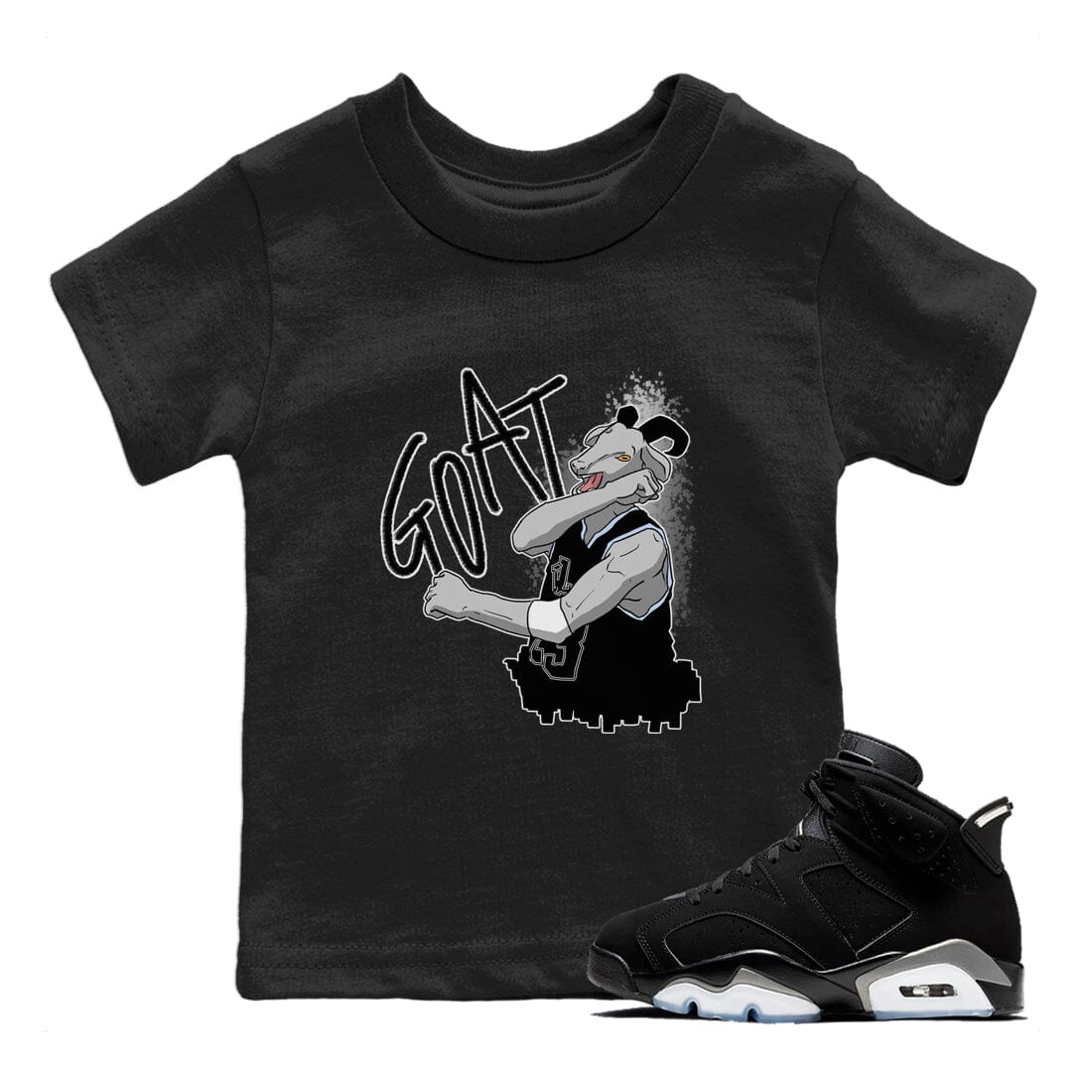 Jordan 6 Chrome Sneaker Matching T-Shirt Screaming Goat Sneaker Tees Jordan 6 Chrome Sneaker Release Tees Kids Shirts