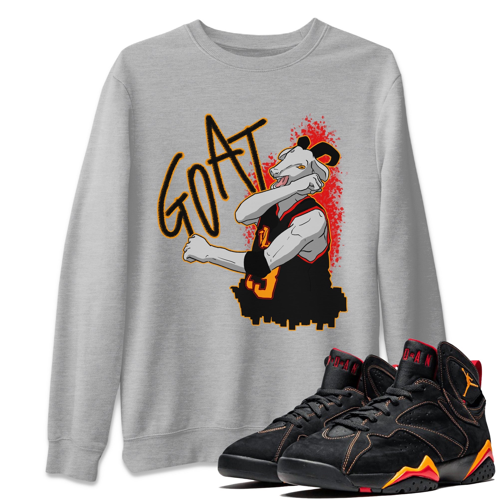 Jordan 7 Citrus Shirt To Match Jordans Screaming Goat Sneaker Tees Jordan 7 Citrus Drip Gear Zone Sneaker Matching Clothing Unisex Shirts