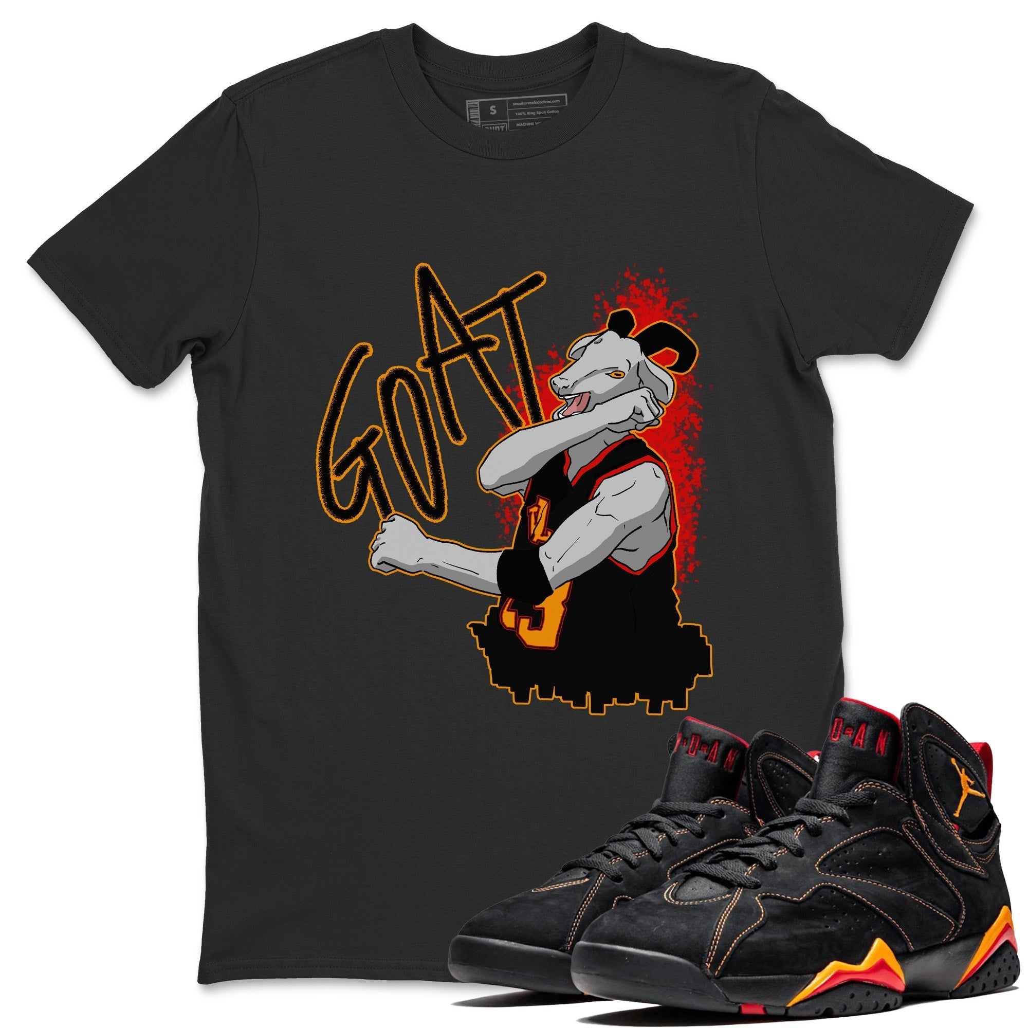 Jordan 7 Citrus Shirt To Match Jordans Screaming Goat Sneaker Tees Jordan 7 Citrus Drip Gear Zone Sneaker Matching Clothing Unisex Shirts
