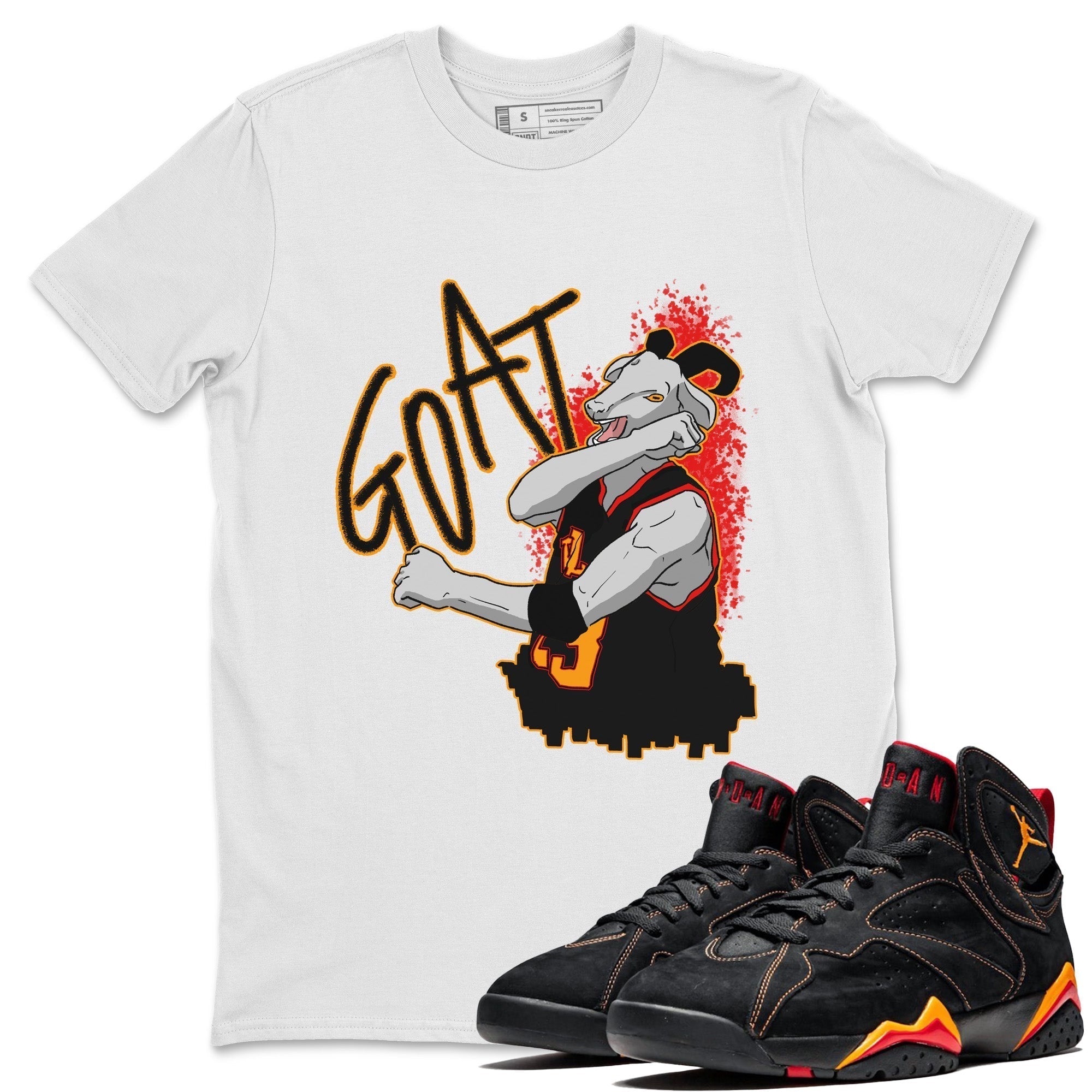 Jordan 7 Citrus Shirt To Match Jordans Screaming Goat Sneaker Tees Jordan 7 Citrus Drip Gear Zone Sneaker Matching Clothing Unisex Shirts