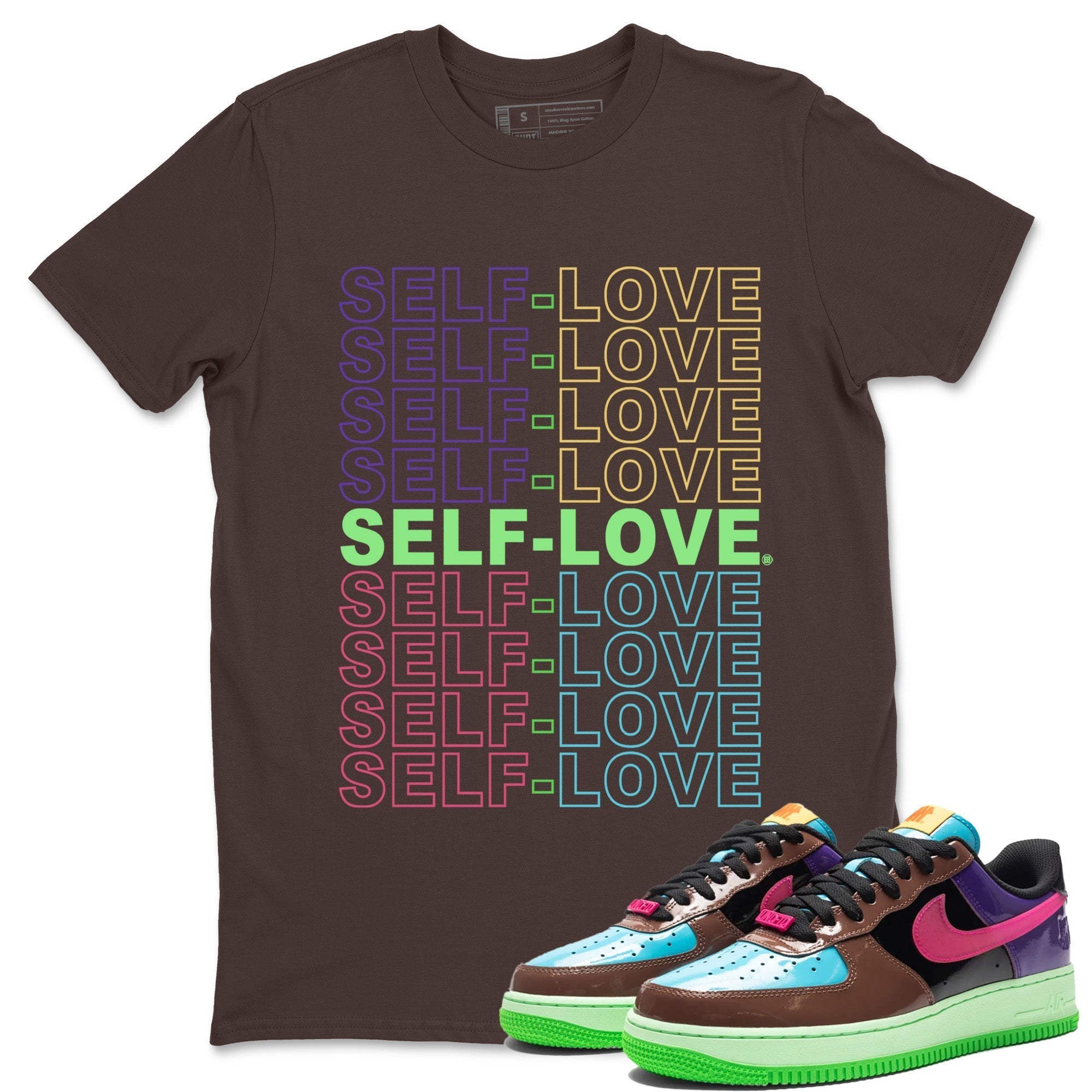 Air Force 1 Undefeated Fauna Brown Sneaker Match Tees Self Love Sneaker Tees Air Force 1 Undefeated Fauna Brown Jordan to match sneaker T-Shirt Crew Neck Shirts