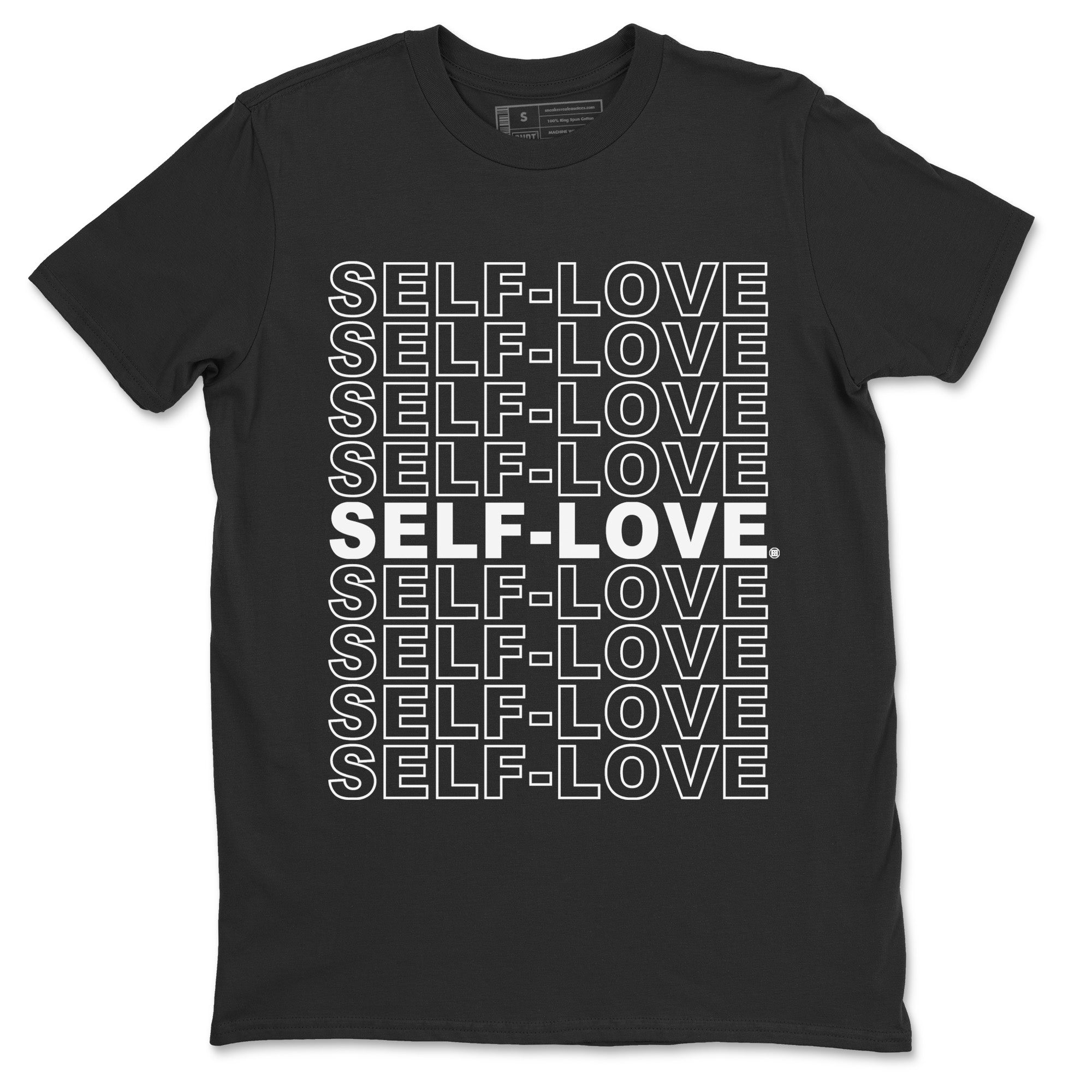 Jordan 1 Black White Sneaker Matching T-Shirt Self Love Sneaker Tees Jordan 1 Black White Sneaker Release Tees Crew Neck Tees