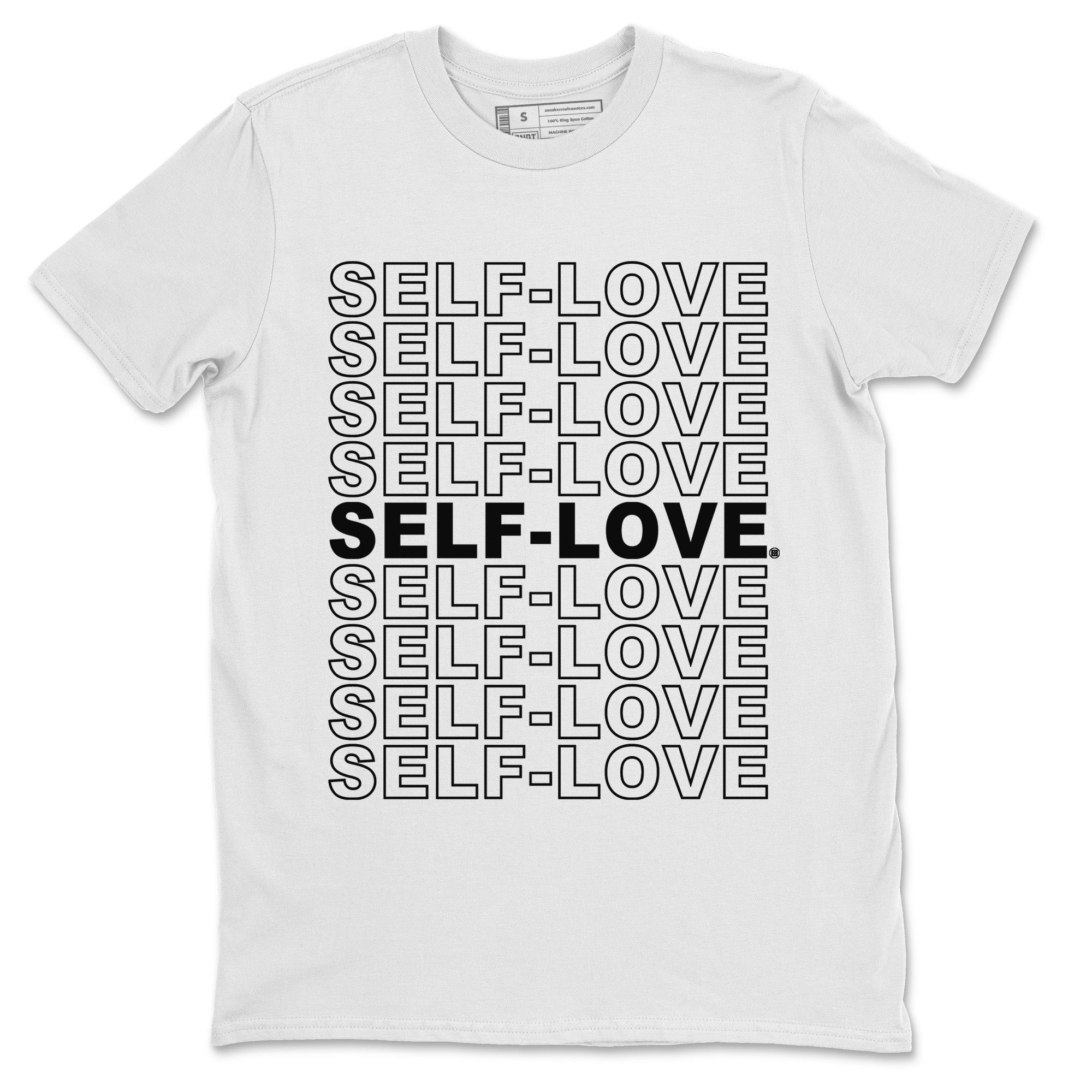 Jordan 1 Black White Sneaker Matching T-Shirt Self Love Sneaker Tees Jordan 1 Black White Sneaker Release Tees Crew Neck Tees
