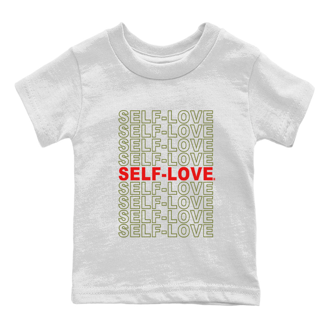 Air Jordan 1 Travis Scott Olive Sneaker Match Tees Self Love Streetwear Sneaker Shirt Air Jordan 1 Low x Travis Scott x Olive Shirts Kids Shirts White 2