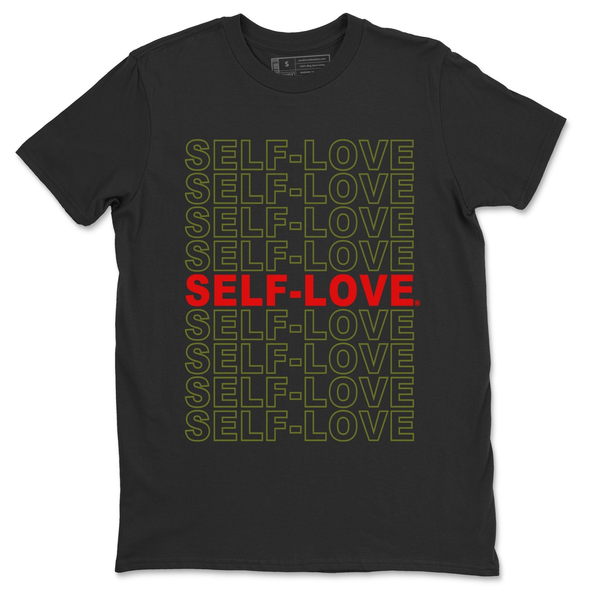 Air Jordan 1 Travis Scott Olive Sneaker Match Tees Self Love Streetwear Sneaker Shirt Air Jordan 1 Low x Travis Scott x Olive Shirts Unisex Shirts Black 2