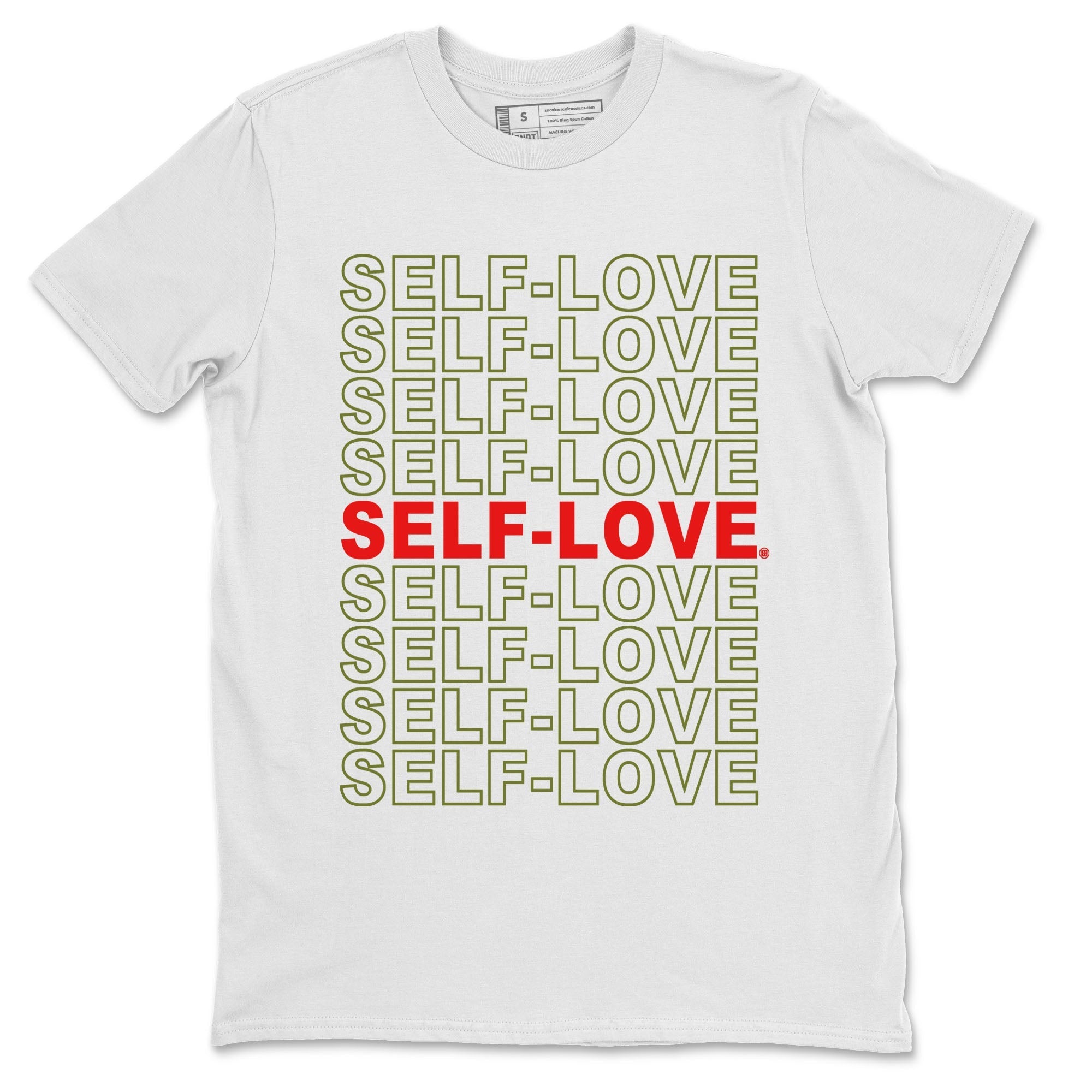 Air Jordan 1 Travis Scott Olive Sneaker Match Tees Self Love Streetwear Sneaker Shirt Air Jordan 1 Low x Travis Scott x Olive Shirts Unisex Shirts White 2