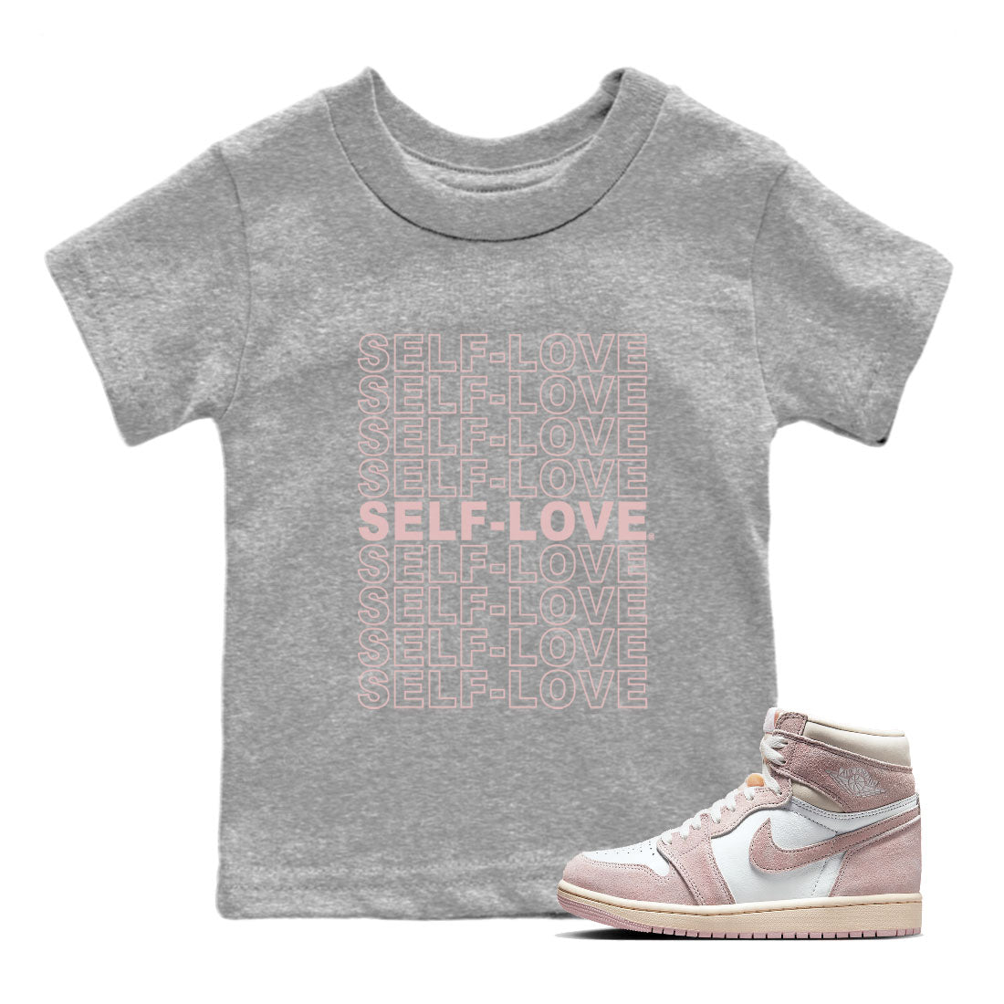 Air Jordan 1 Washed Pink Self Love Baby and Kids Streetwear Sneaker Shirt Air Jordan 1 Washed Pink Kids Streetwear Sneaker Shirt Size Chart