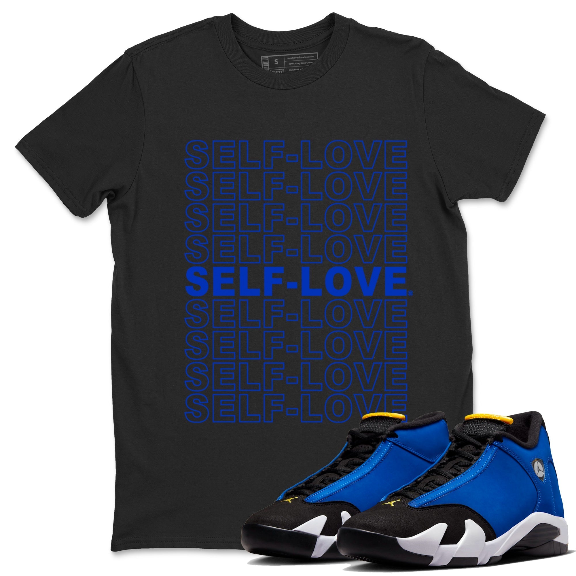 14 Laney Sneaker Match Tees Self Love Streetwear Sneaker Shirt Air Jordan 14 Laney Sneaker Release Tees Unisex Shirts Black 1
