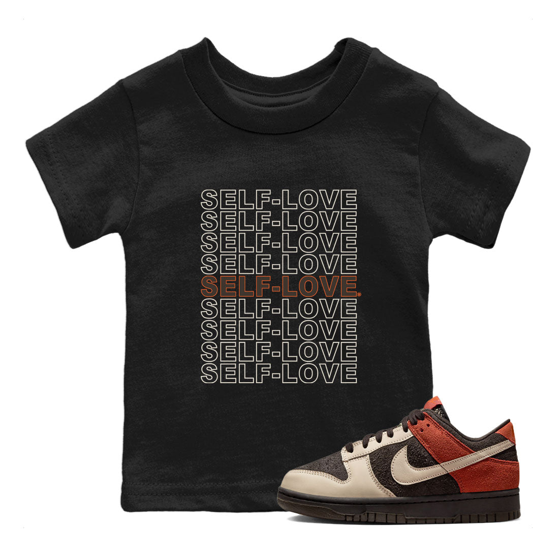 Dunk Red Panda shirt to match jordans Self Love sneaker tees Dunk Low Red Panda Drip Gear Zone Sneaker Matching Shirts Youth and Baby Black 1 T-Shirt