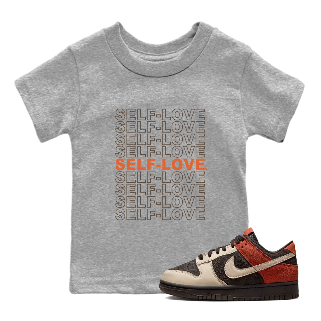 Dunk Red Panda shirt to match jordans Self Love sneaker tees Dunk Low Red Panda Drip Gear Zone Sneaker Matching Shirts Youth and Baby Heather Grey 1 T-Shirt