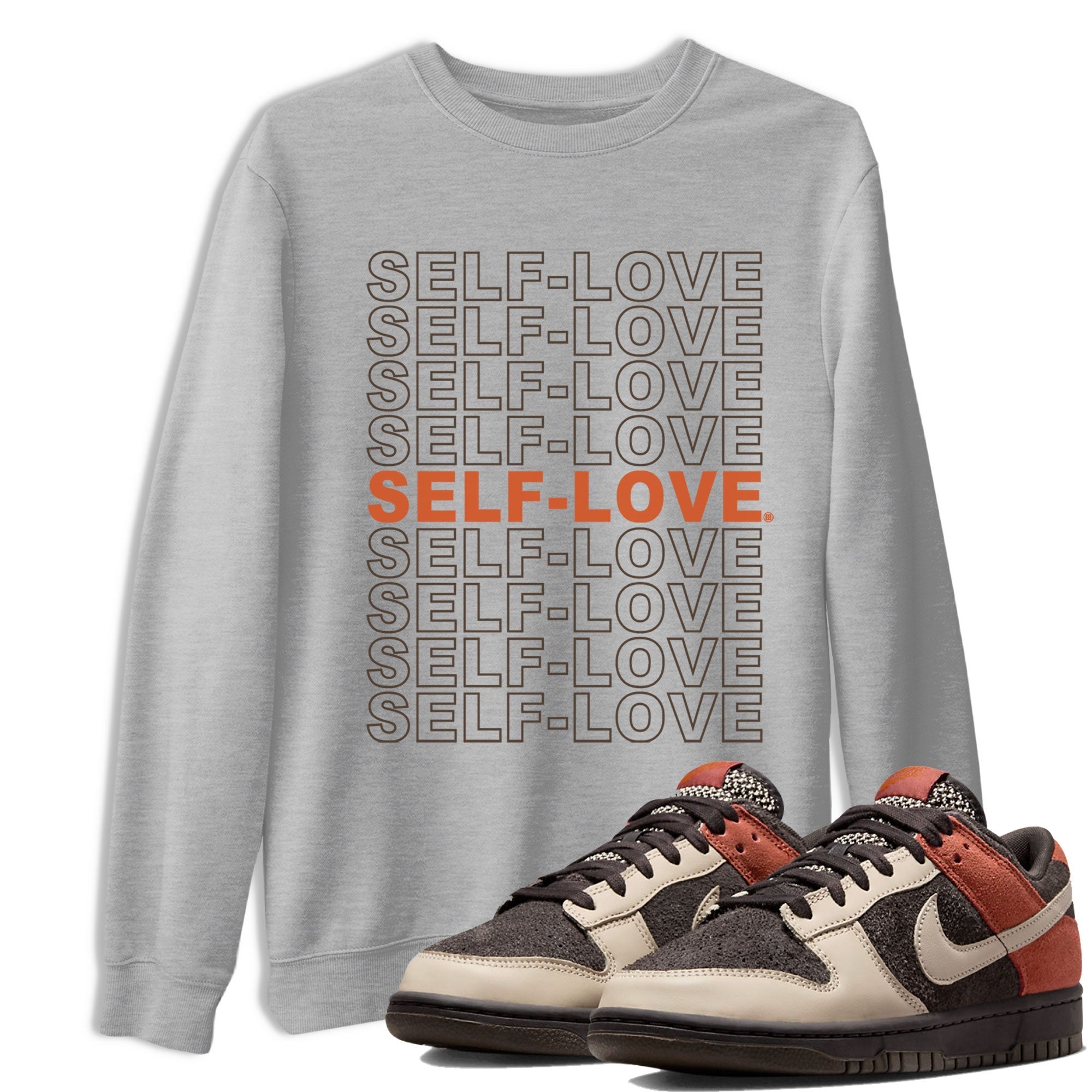 Dunk Red Panda shirt to match jordans Self Love sneaker tees Dunk Low Red Panda Drip Gear Zone Sneaker Matching Shirts Crew Neck Casual Fit Heather Grey 1 T-Shirt