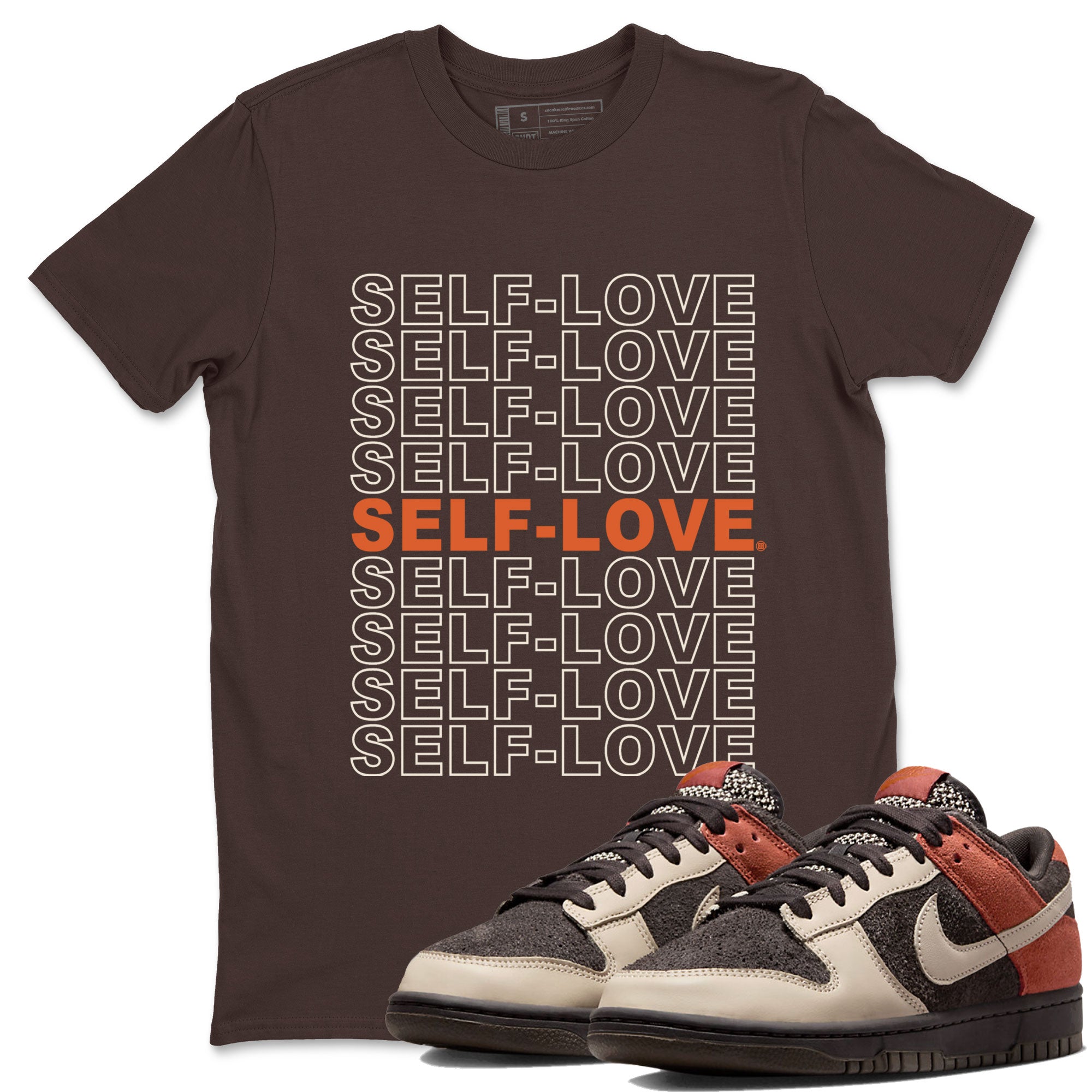 Dunk Red Panda shirt to match jordans Self Love sneaker tees Dunk Low Red Panda Drip Gear Zone Sneaker Matching Shirts Crew Neck Casual Fit Dark Chocolate 1 T-Shirt