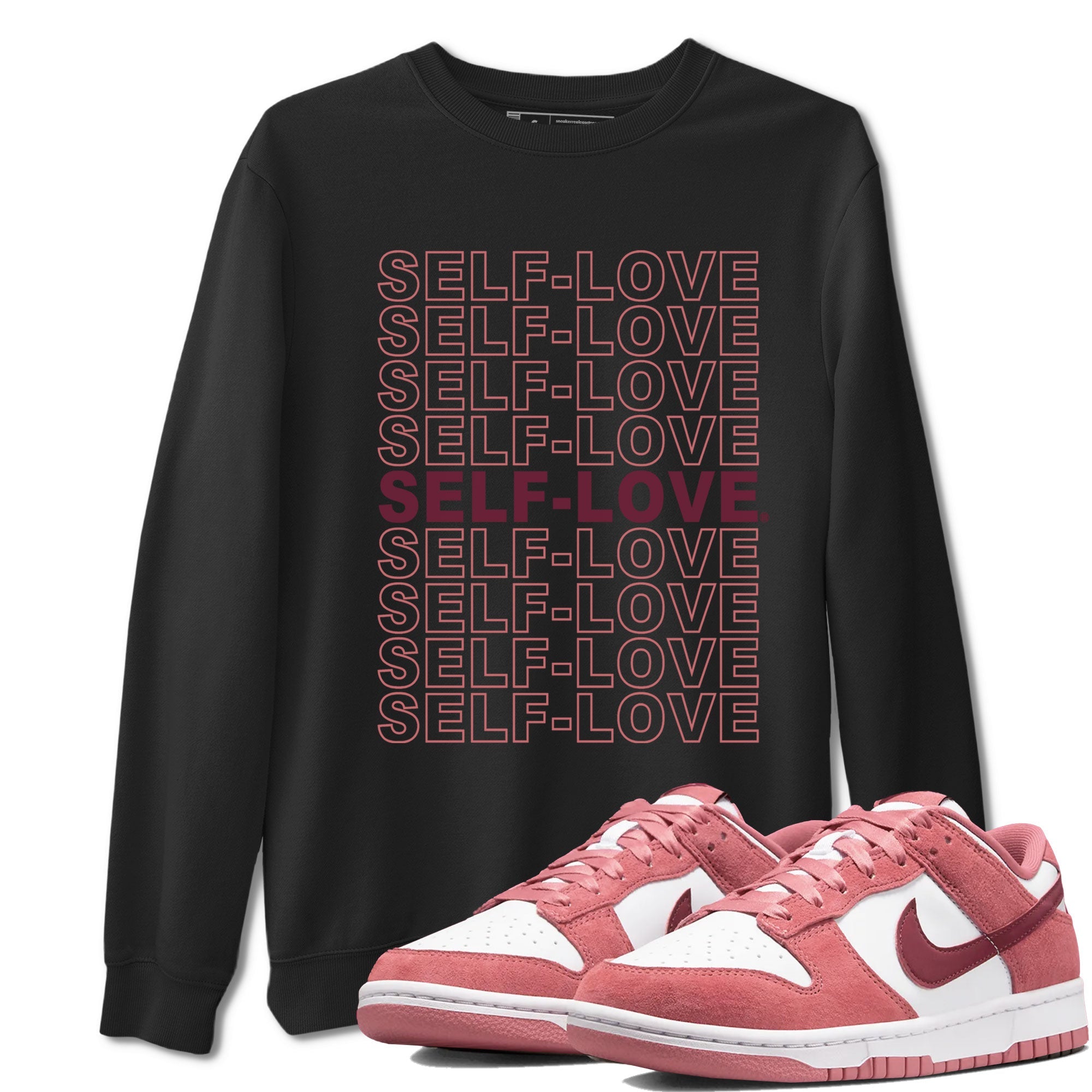 Dunk Low Valentine's Day 2024 sneaker shirt to match jordans Self Love sneaker tees Dunk Valentines Day 2024 Drip Gear Zone Crew Neck Unisex Cotton Sneaker T-Shirt Black 1 T-Shirt