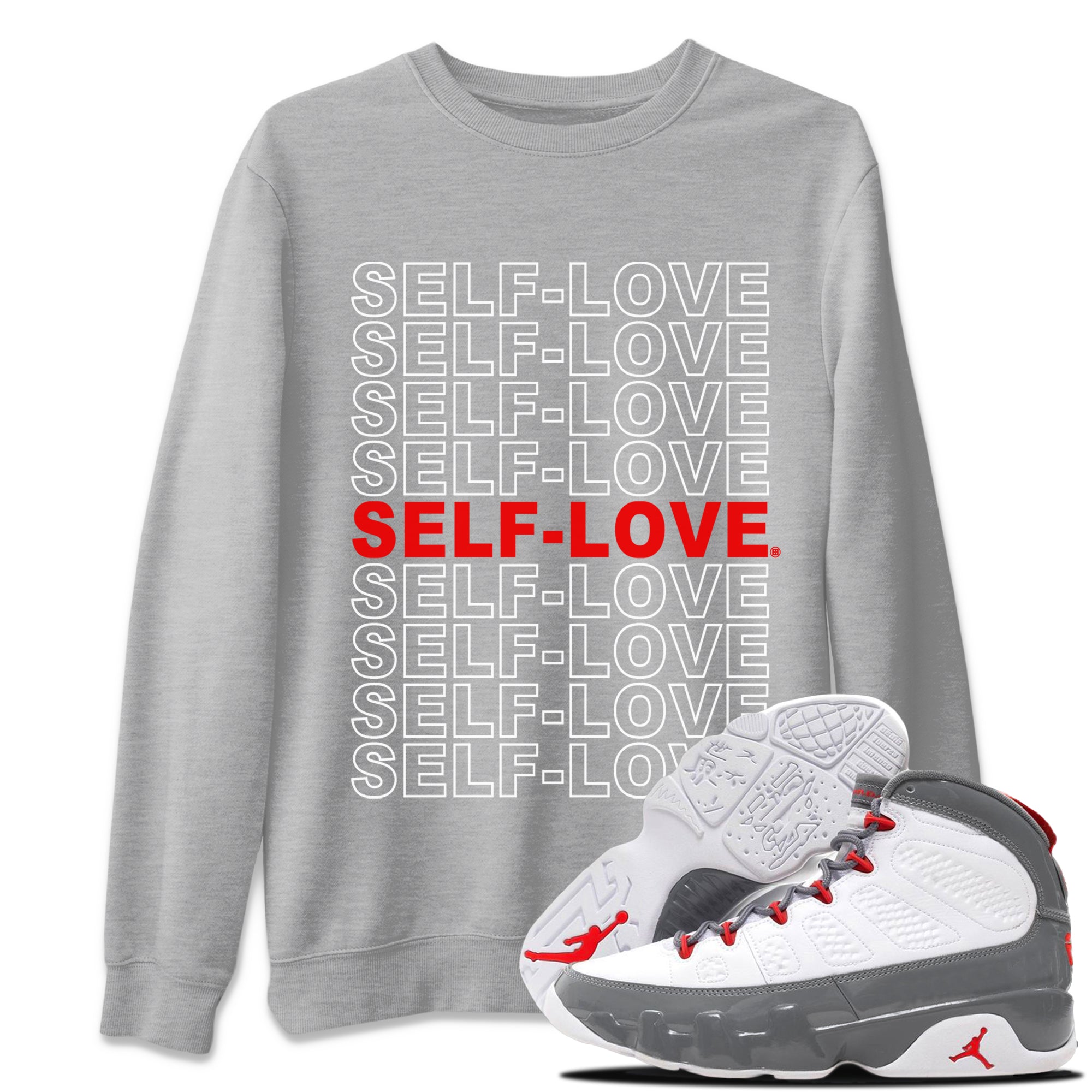 Jordan 9 Fire Red Shirt To Match Jordans Self Love Sneaker Tees Jordan 9 Fire Red Drip Gear Zone Sneaker Matching Clothing Unisex Shirts