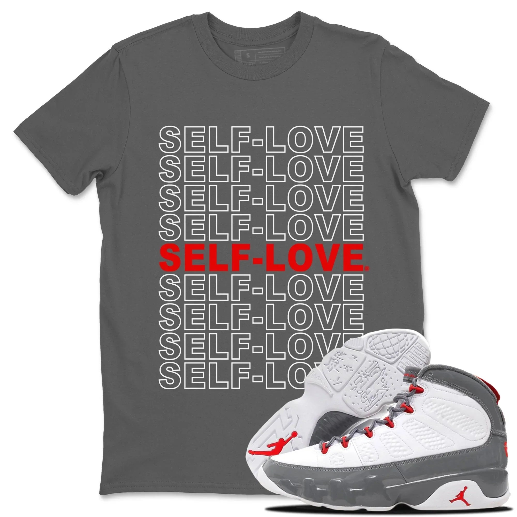 Jordan 9 Fire Red Shirt To Match Jordans Self Love Sneaker Tees Jordan 9 Fire Red Drip Gear Zone Sneaker Matching Clothing Unisex Shirts