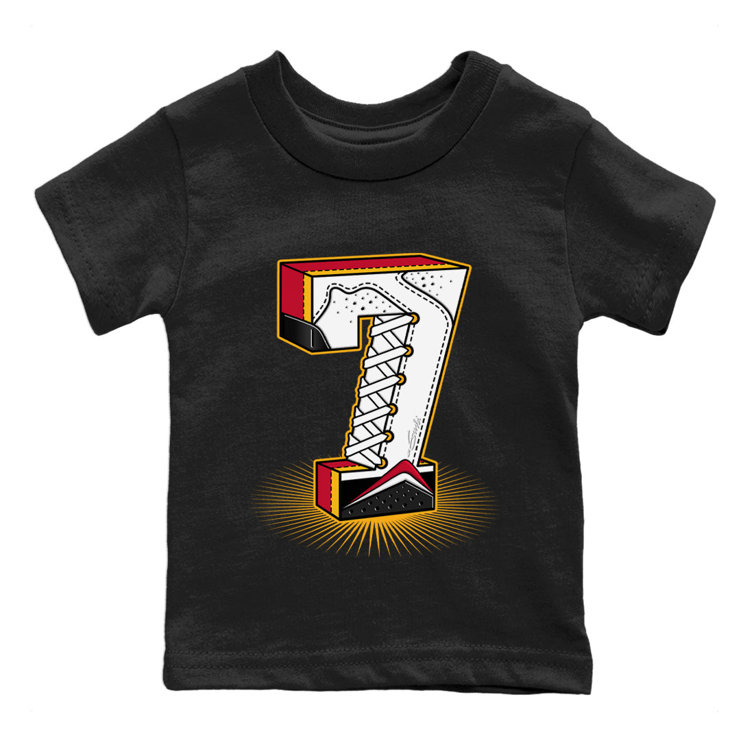 Jordan 7 Cardinal Shirt To Match Jordans Seven Statue Sneaker Tees Jordan 7 Cardinal Drip Gear Zone Sneaker Matching Clothing Kids Shirts