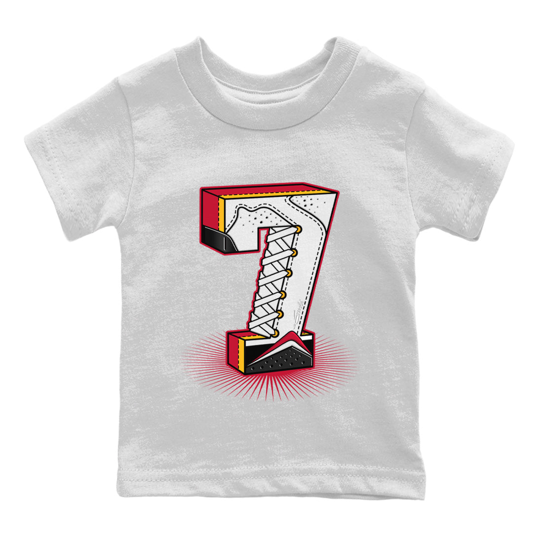 Jordan 7 Cardinal Shirt To Match Jordans Seven Statue Sneaker Tees Jordan 7 Cardinal Drip Gear Zone Sneaker Matching Clothing Kids Shirts
