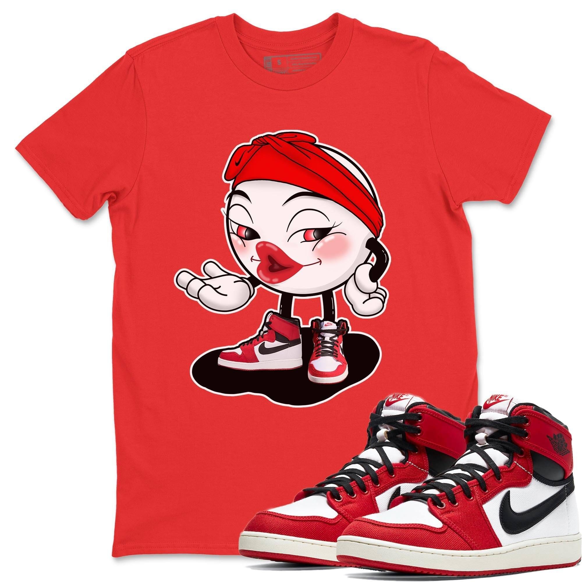 Jordan 1 Chicago Sneaker Matching T-Shirt Sexy Emoji Sneaker Tees Jordan 1 Chicago Sneaker Release Tees Crew Neck Tees