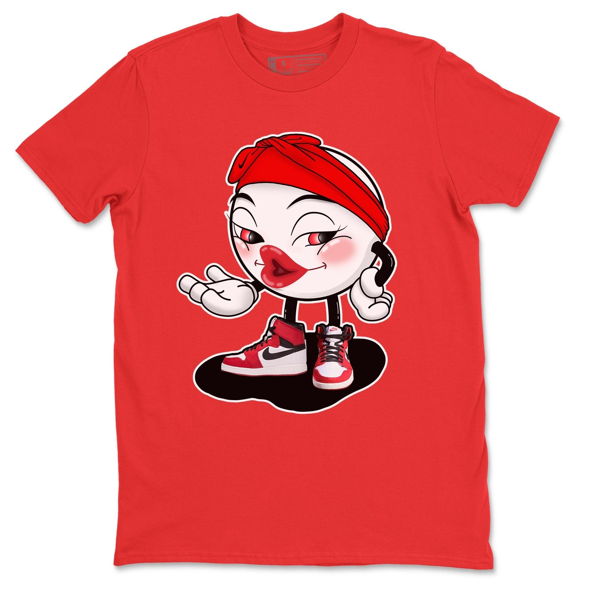 Jordan 1 Chicago Sneaker Matching T-Shirt Sexy Emoji Sneaker Tees Jordan 1 Chicago Sneaker Release Tees Crew Neck Tees
