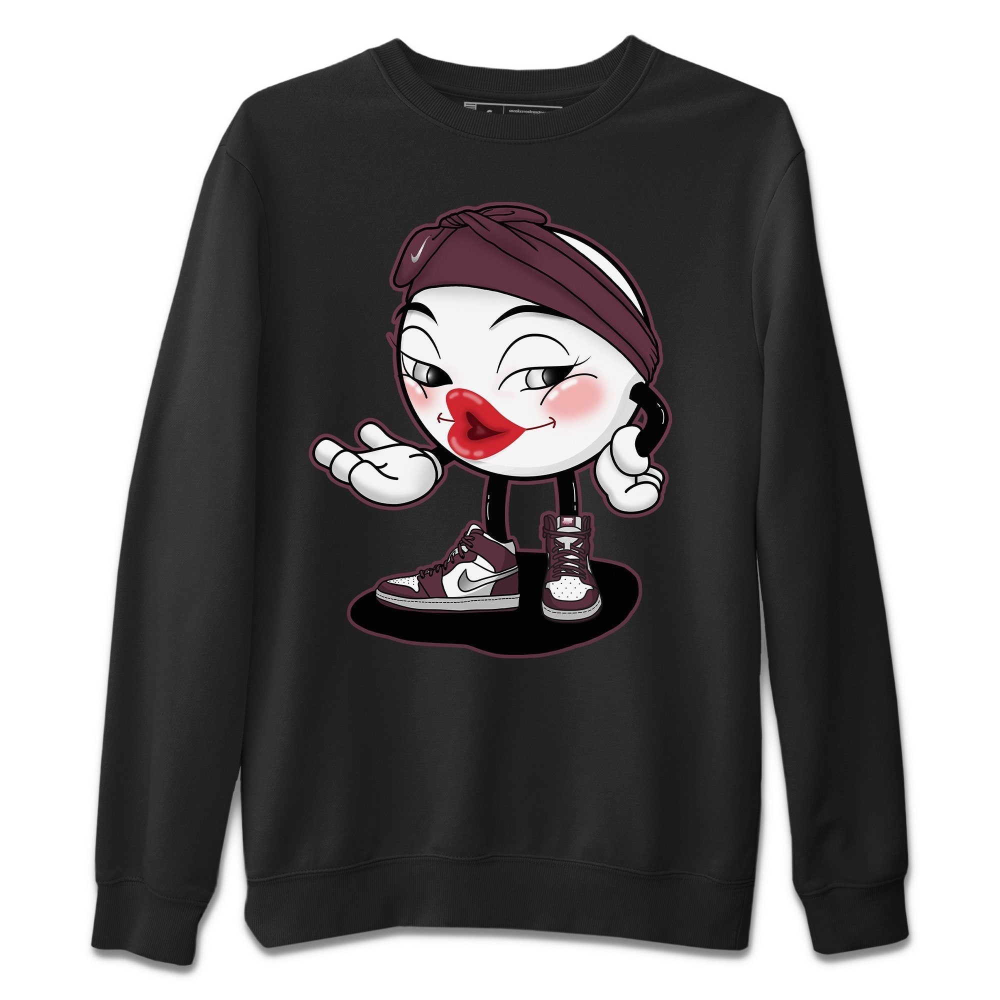 Jordan 1 Bordeaux Sneaker Matching T-Shirt Sexy Emoji Sneaker Tees Jordan 1 Bordeaux Sneaker Release Tees Crew Neck Tees