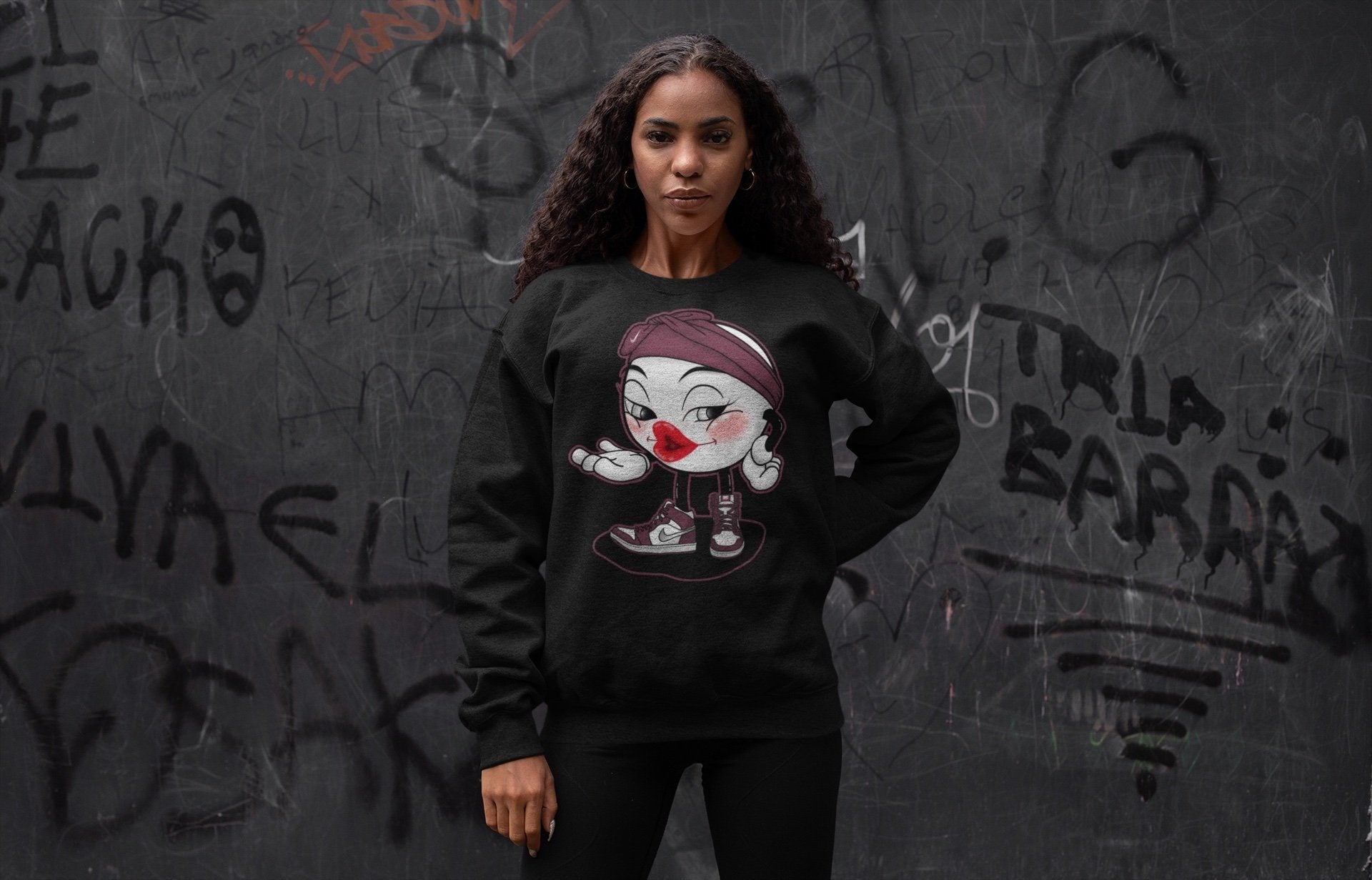 Jordan 1 Bordeaux Sneaker Matching T-Shirt Sexy Emoji Sneaker Tees Jordan 1 Bordeaux Sneaker Release Tees Crew Neck Tees