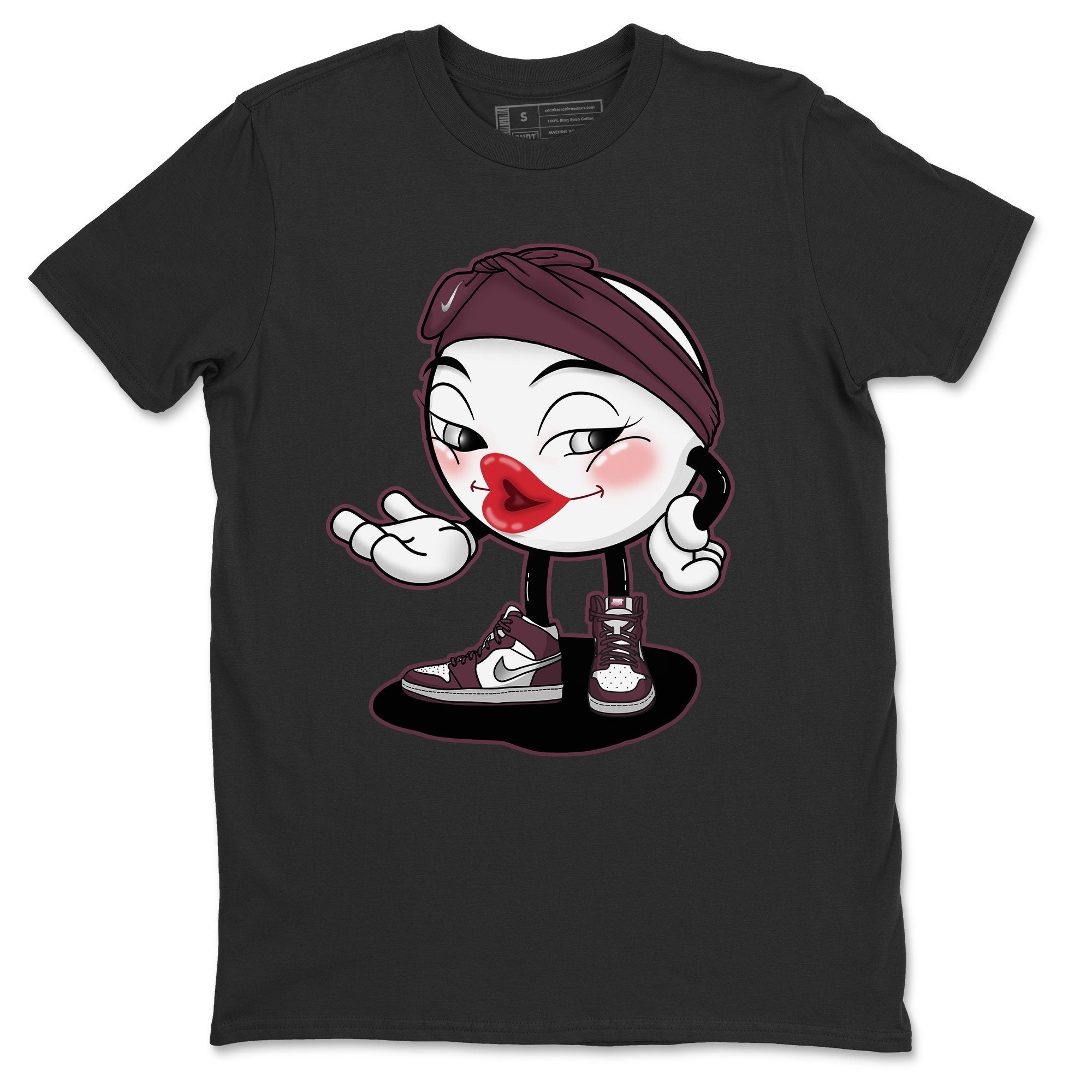 Jordan 1 Bordeaux Sneaker Matching T-Shirt Sexy Emoji Sneaker Tees Jordan 1 Bordeaux Sneaker Release Tees Crew Neck Tees