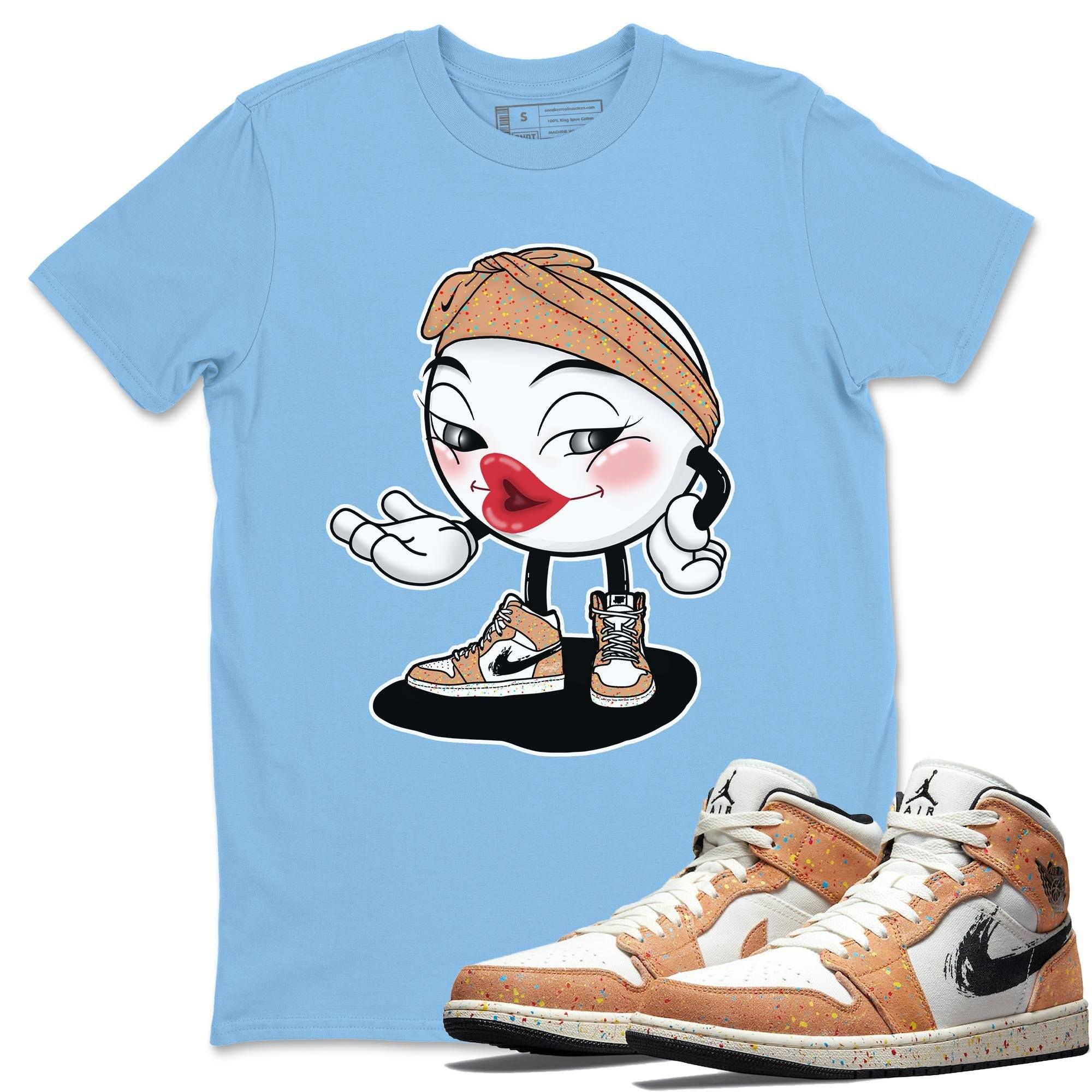 Jordan 1 Brushstroke Sneaker Matching T-Shirt Sexy Emoji Sneaker Tees Jordan 1 Brushstroke Sneaker Release Tees Crew Neck Tees