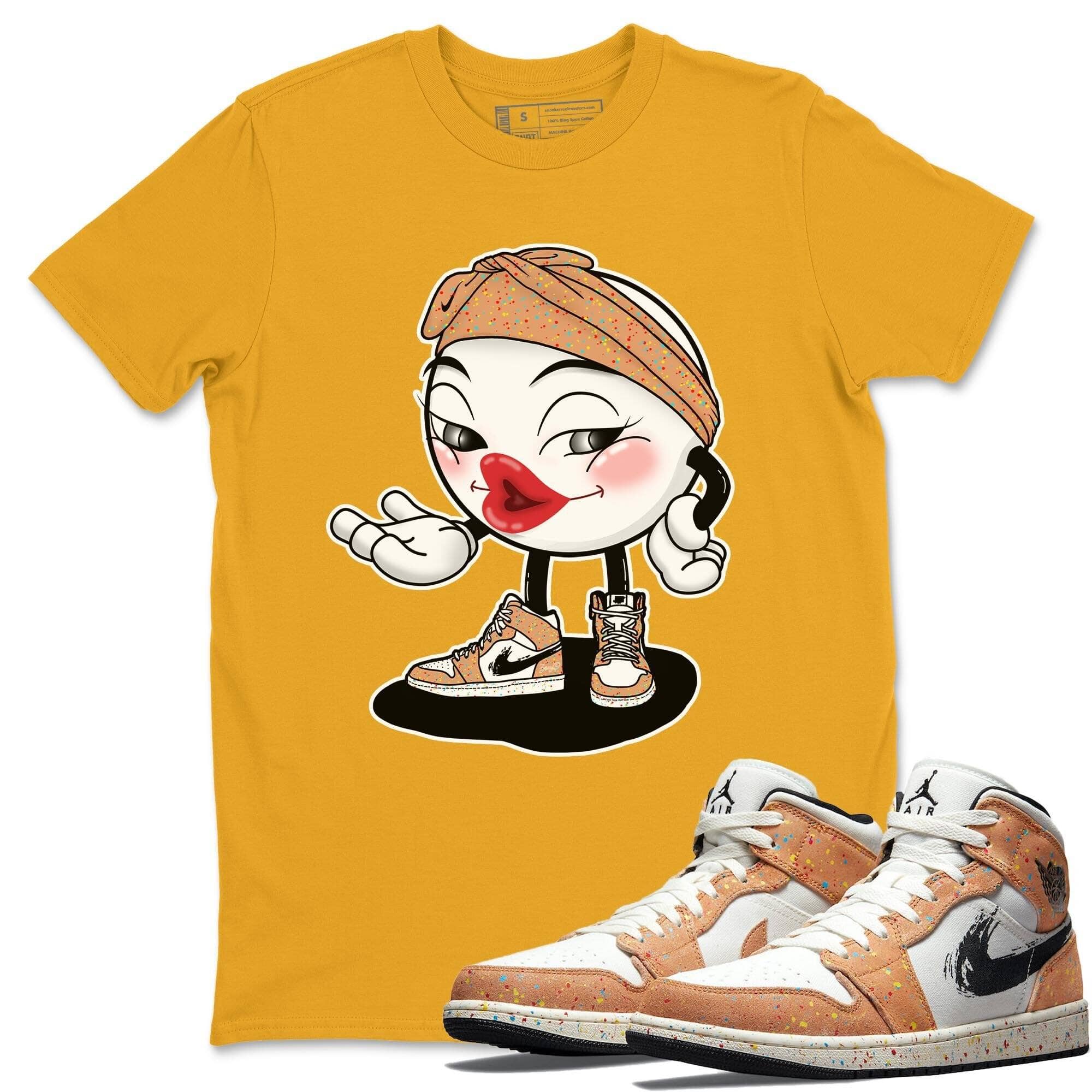 Jordan 1 Brushstroke Sneaker Matching T-Shirt Sexy Emoji Sneaker Tees Jordan 1 Brushstroke Sneaker Release Tees Crew Neck Tees