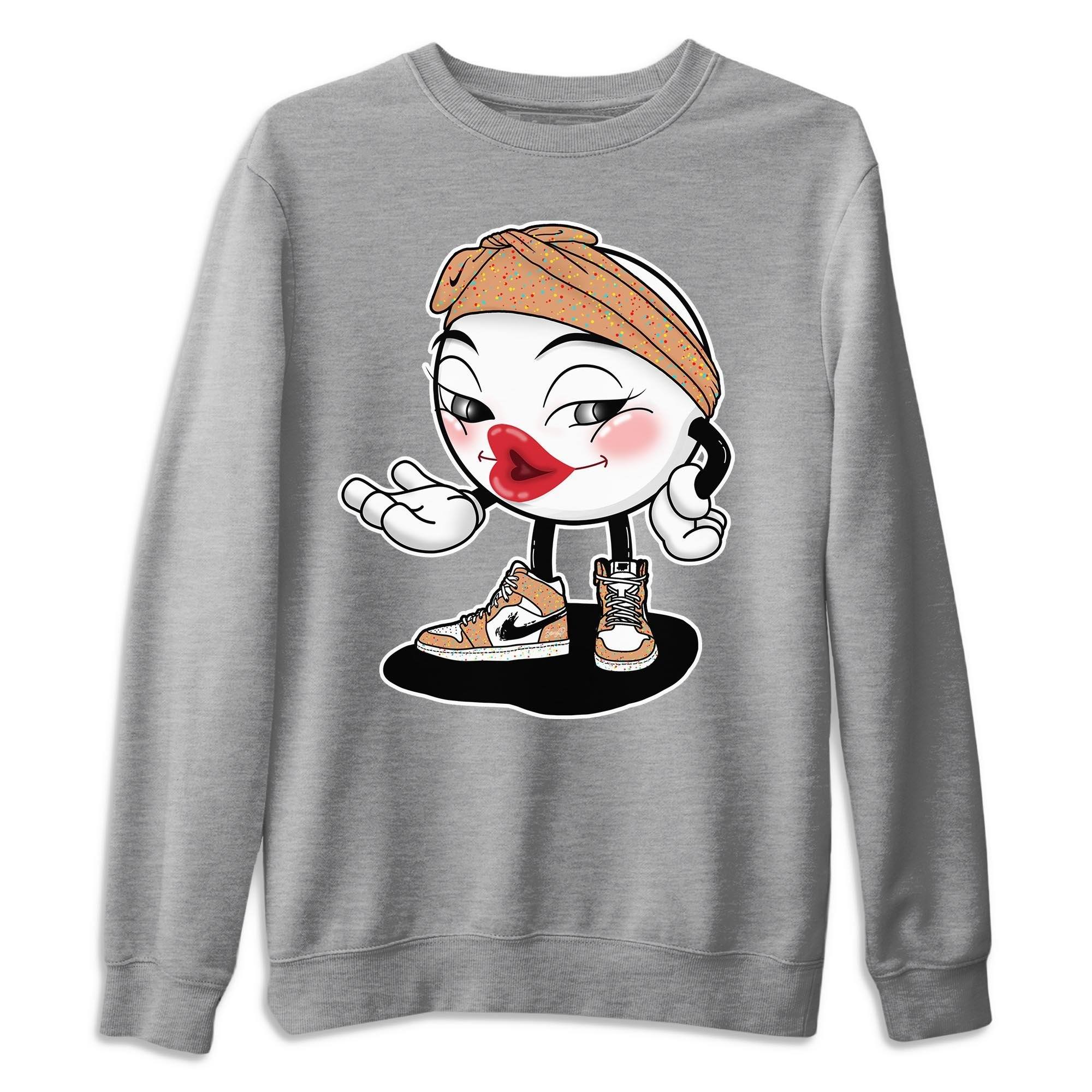 Jordan 1 Brushstroke Sneaker Matching T-Shirt Sexy Emoji Sneaker Tees Jordan 1 Brushstroke Sneaker Release Tees Crew Neck Tees