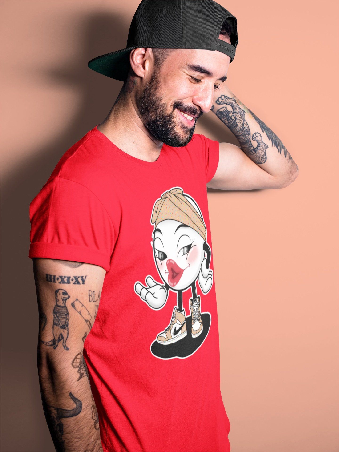 Jordan 1 Brushstroke Sneaker Matching T-Shirt Sexy Emoji Sneaker Tees Jordan 1 Brushstroke Sneaker Release Tees Crew Neck Tees