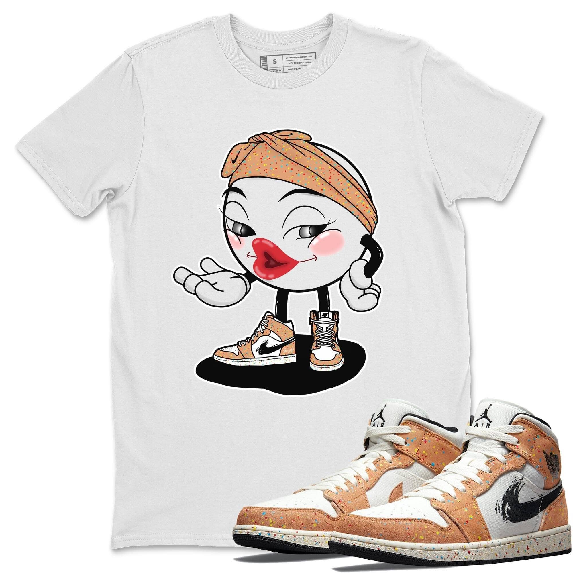 Jordan 1 Brushstroke Sneaker Matching T-Shirt Sexy Emoji Sneaker Tees Jordan 1 Brushstroke Sneaker Release Tees Crew Neck Tees