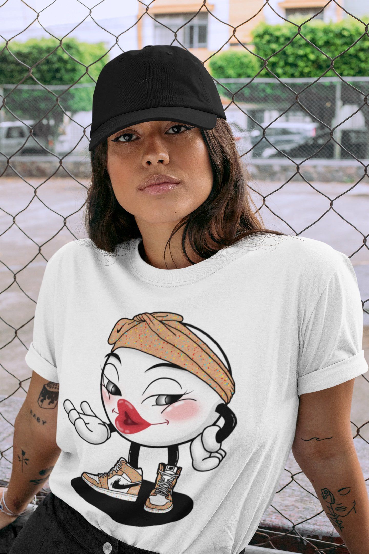 Jordan 1 Brushstroke Sneaker Matching T-Shirt Sexy Emoji Sneaker Tees Jordan 1 Brushstroke Sneaker Release Tees Crew Neck Tees