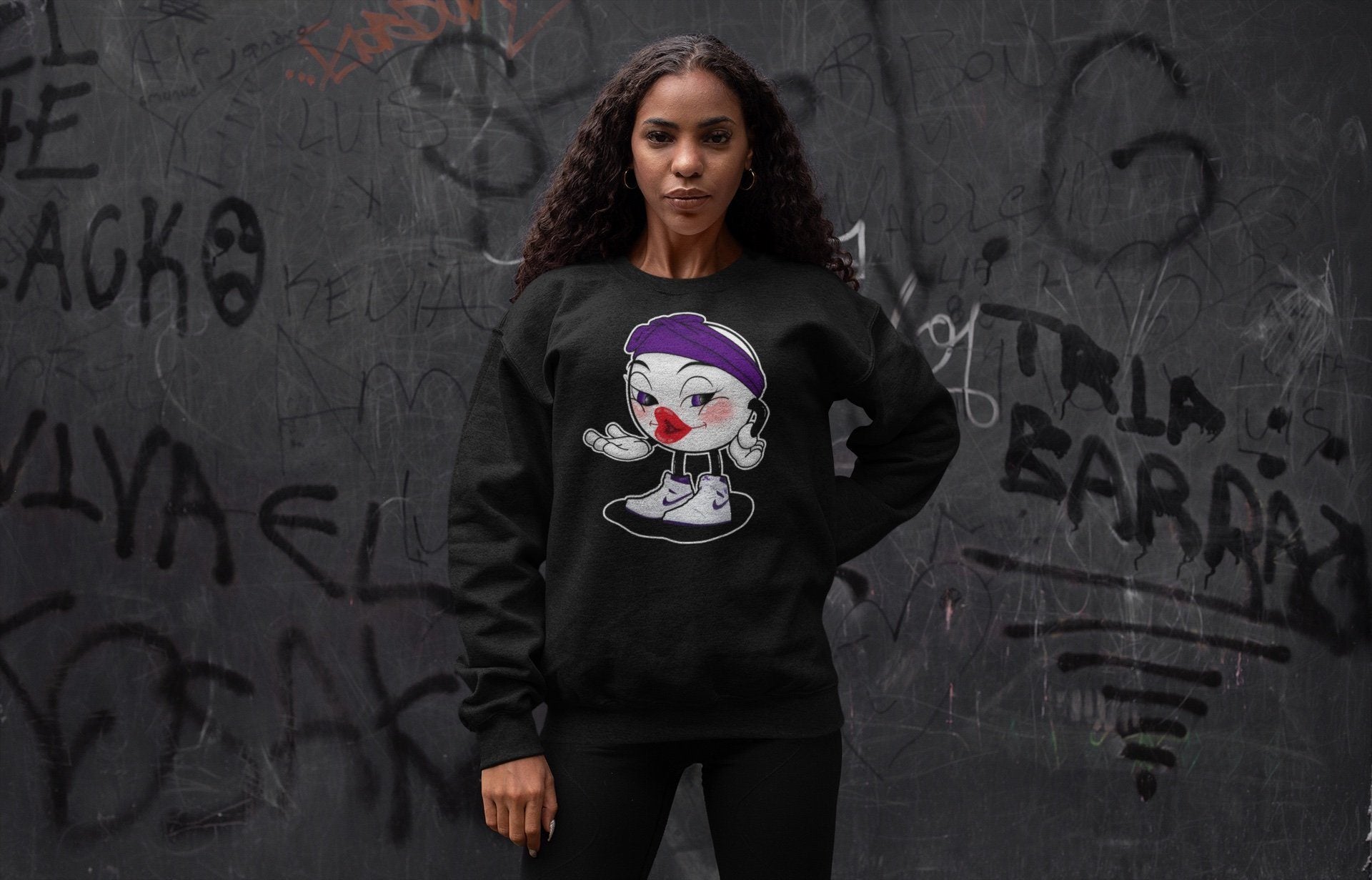 Jordan 1 WMNS Court Purple Shirt To Match Jordans Sexy Emoji Sneaker Tees Jordan 1 WMNS Court Purple Drip Gear Zone Sneaker Matching Clothing Unisex Shirts
