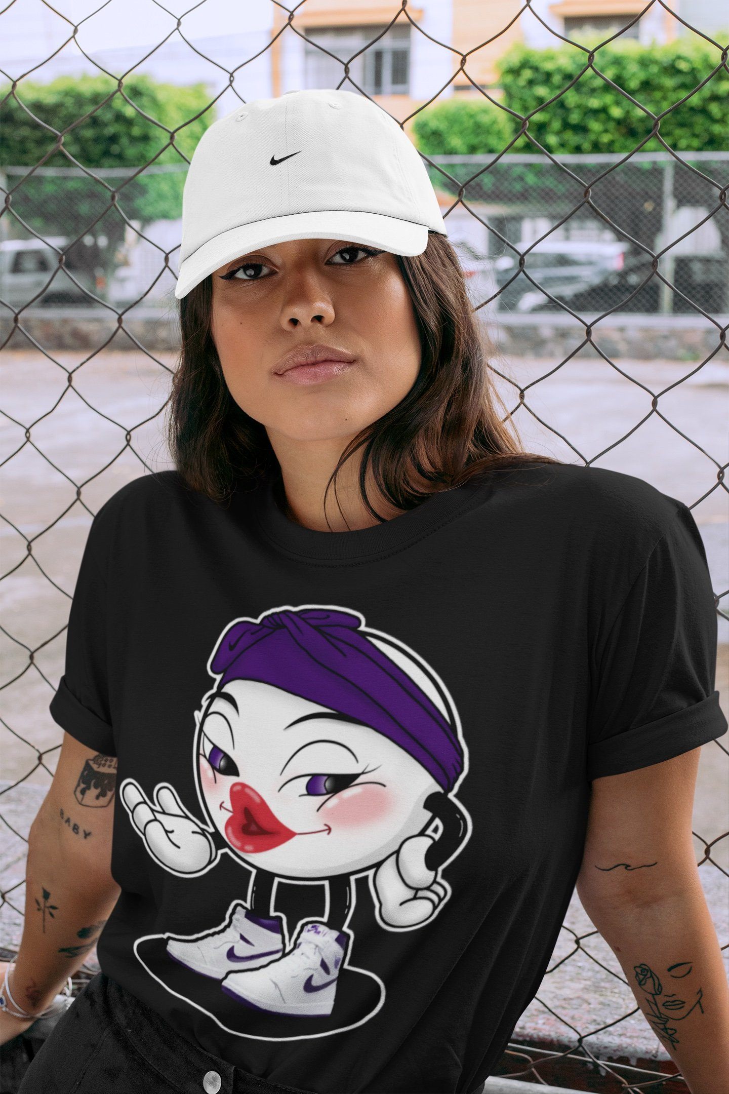 Jordan 1 WMNS Court Purple Shirt To Match Jordans Sexy Emoji Sneaker Tees Jordan 1 WMNS Court Purple Drip Gear Zone Sneaker Matching Clothing Unisex Shirts