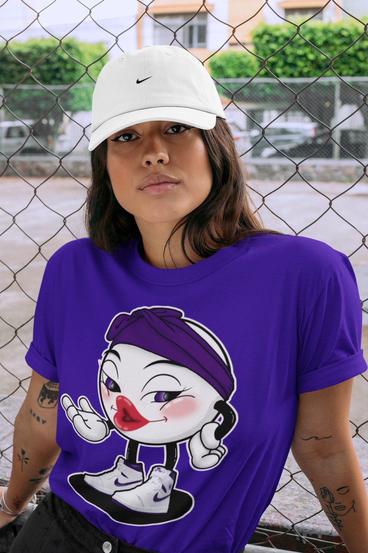 Jordan 1 WMNS Court Purple Shirt To Match Jordans Sexy Emoji Sneaker Tees Jordan 1 WMNS Court Purple Drip Gear Zone Sneaker Matching Clothing Unisex Shirts
