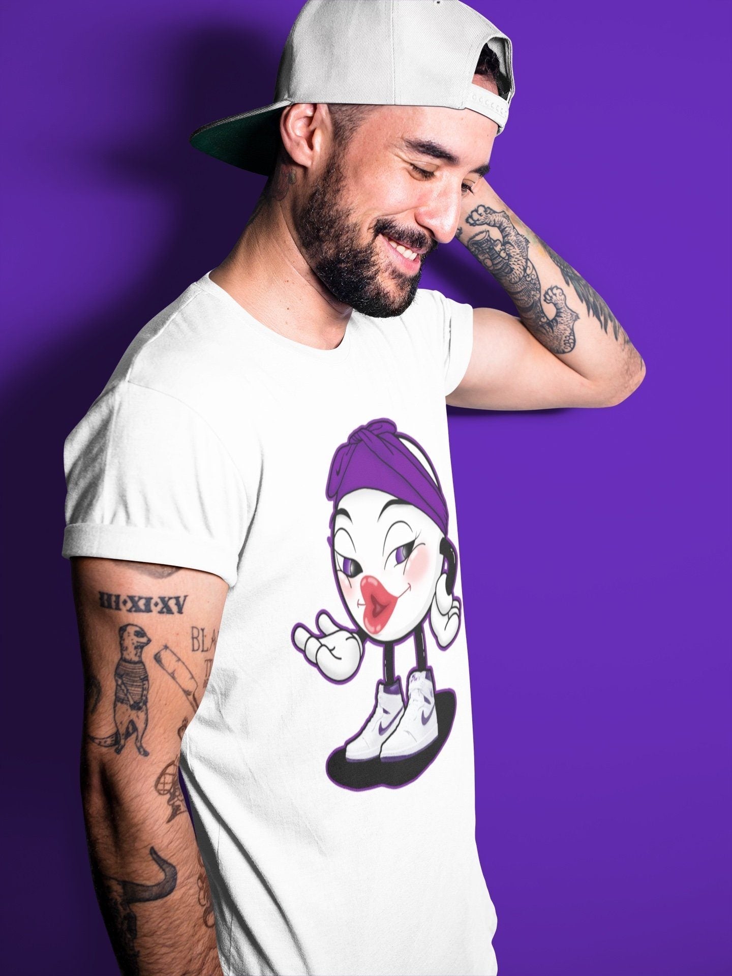 Jordan 1 WMNS Court Purple Shirt To Match Jordans Sexy Emoji Sneaker Tees Jordan 1 WMNS Court Purple Drip Gear Zone Sneaker Matching Clothing Unisex Shirts