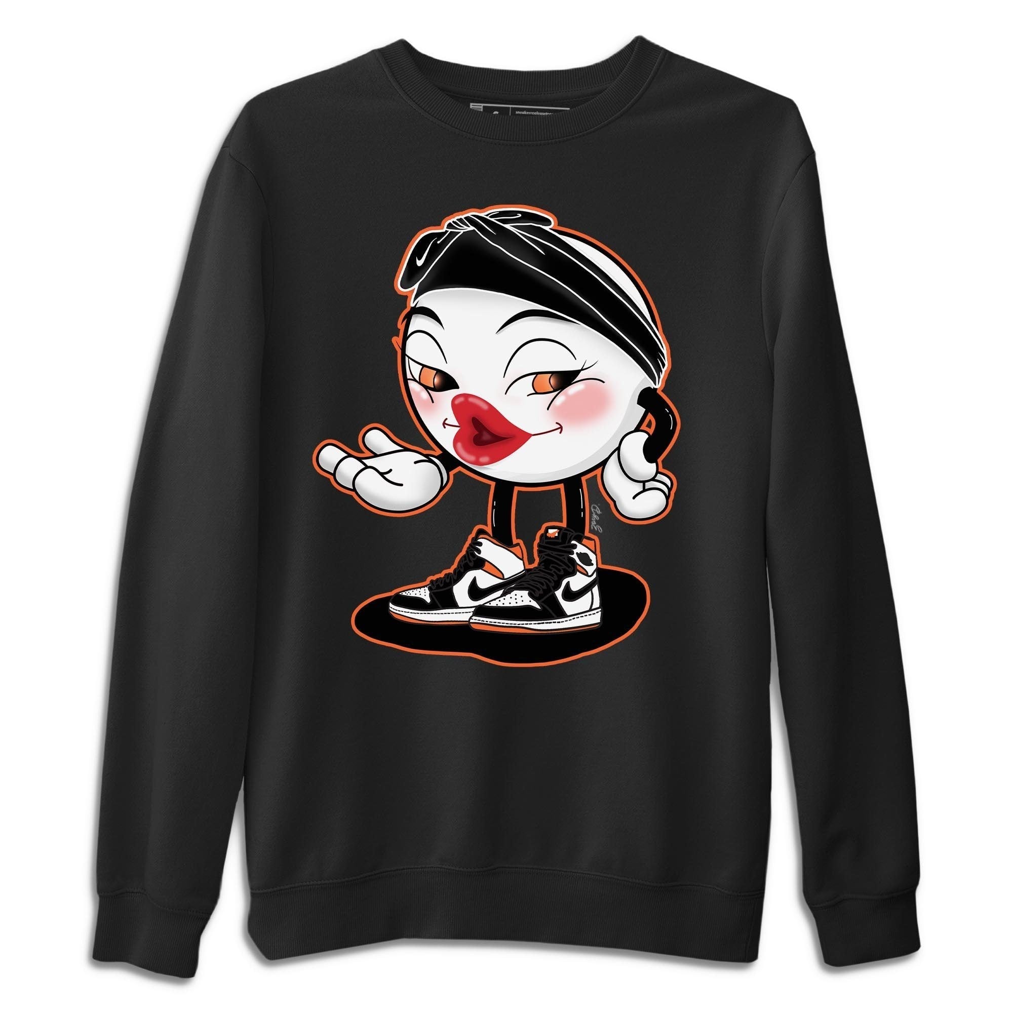 Jordan 1 Electro Orange Sneaker Matching T-Shirt Sexy Emoji Sneaker Tees Jordan 1 Electro Orange Sneaker Release Tees Crew Neck Tees