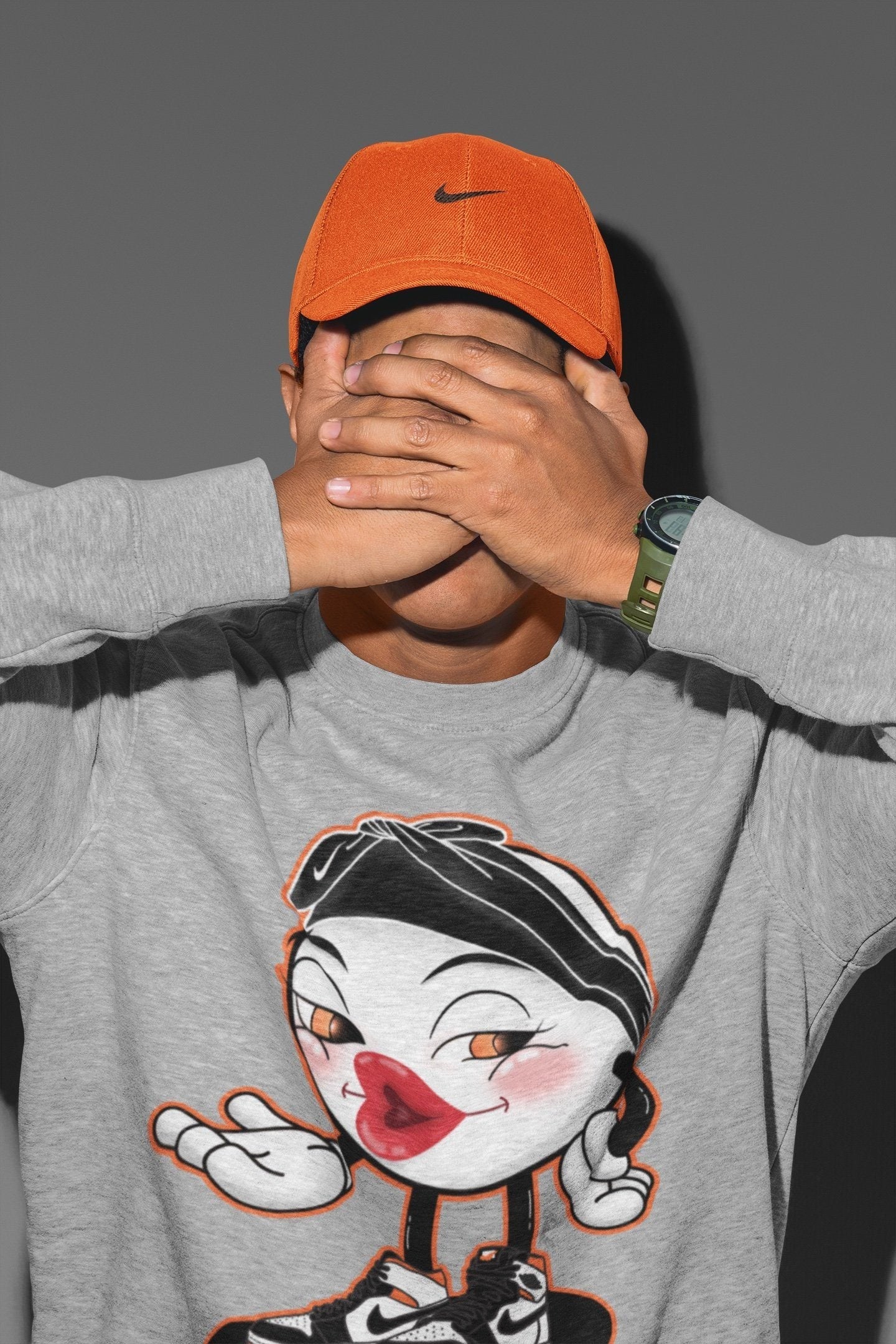 Jordan 1 Electro Orange Sneaker Matching T-Shirt Sexy Emoji Sneaker Tees Jordan 1 Electro Orange Sneaker Release Tees Crew Neck Tees