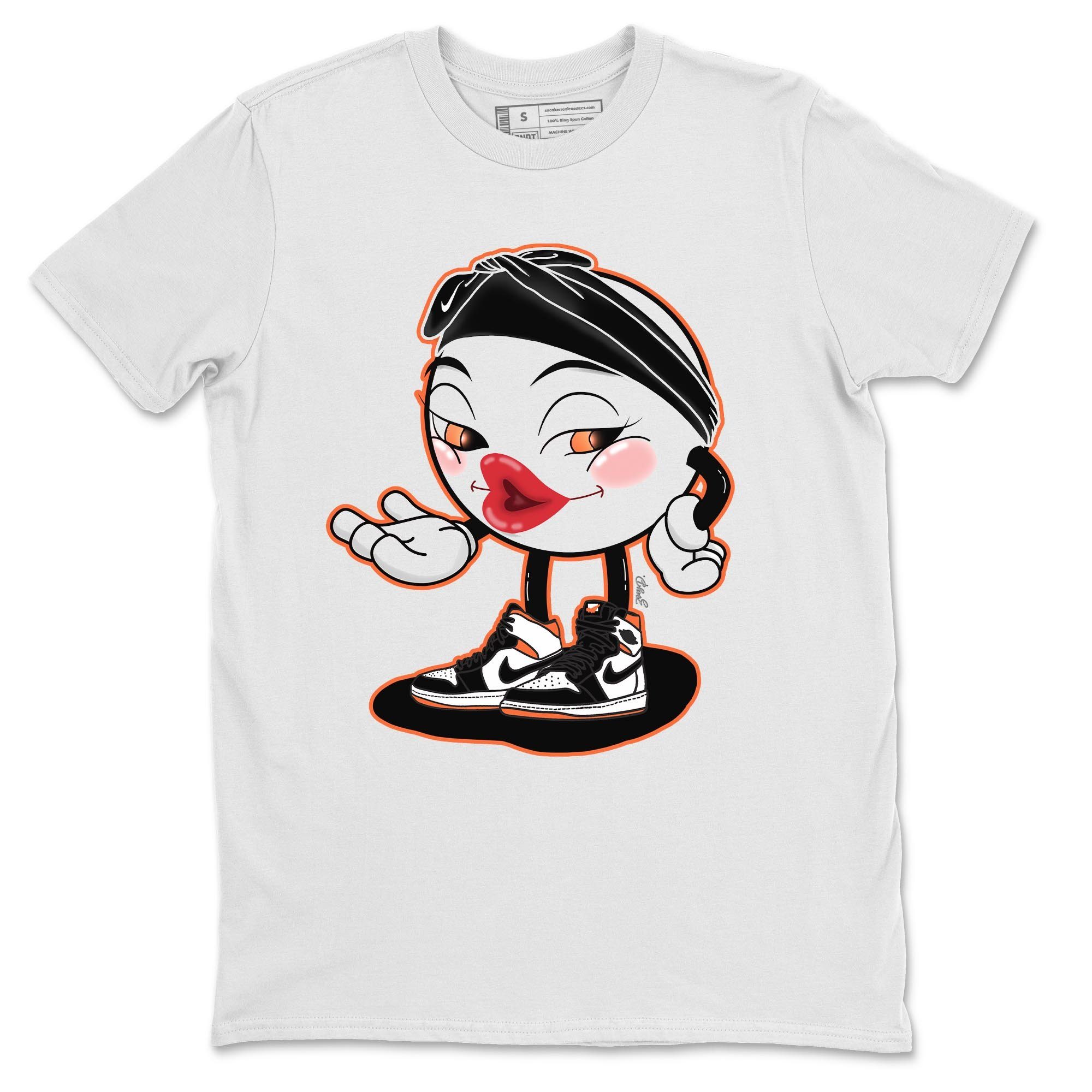 Jordan 1 Electro Orange Sneaker Matching T-Shirt Sexy Emoji Sneaker Tees Jordan 1 Electro Orange Sneaker Release Tees Crew Neck Tees