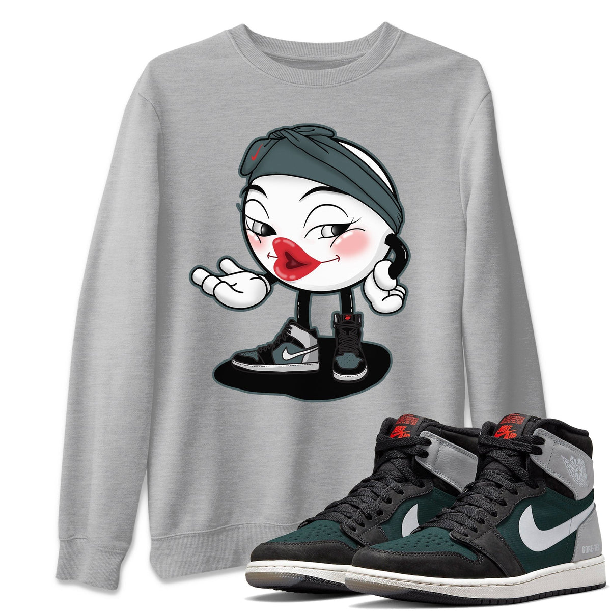 Jordan 1 Element Gore-Tex Black Grey Sneaker Matching T-Shirt Sexy Emoji Sneaker Tees Jordan 1 Element Gore-Tex Black Grey Sneaker Release Tees Crew Neck Tees