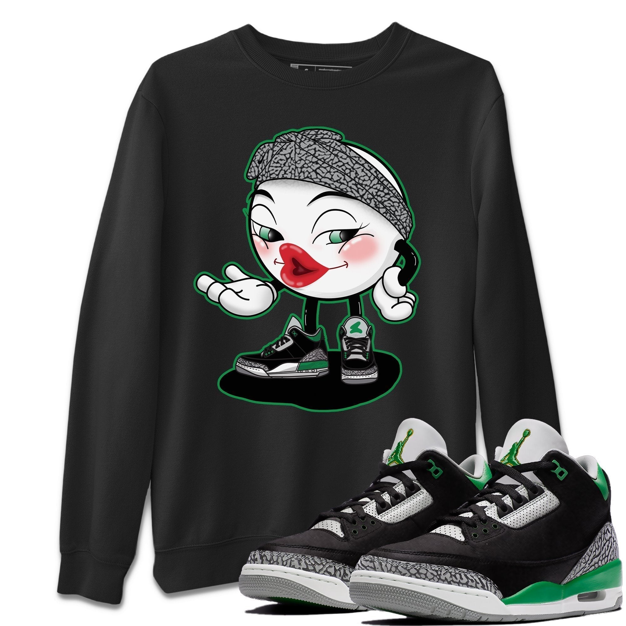 Jordan 3 Pine Green Shirt To Match Jordans Sexy Emoji Sneaker Tees Jordan 3 Pine Green Drip Gear Zone Sneaker Matching Clothing Unisex Shirts
