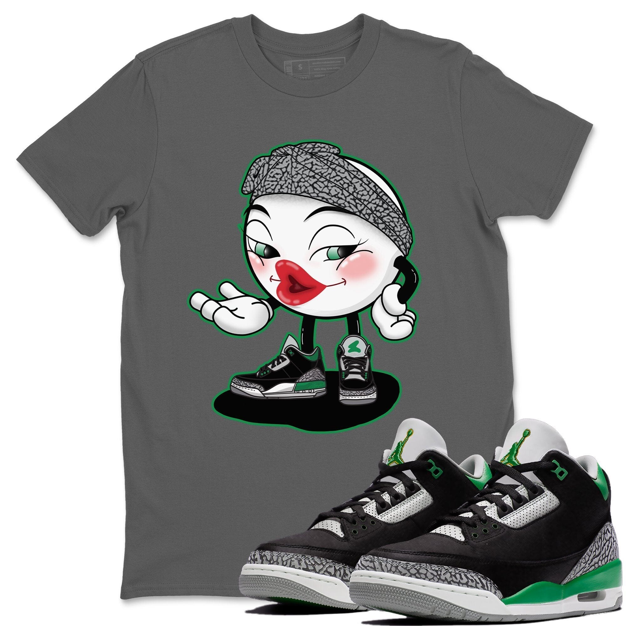 Jordan 3 Pine Green Shirt To Match Jordans Sexy Emoji Sneaker Tees Jordan 3 Pine Green Drip Gear Zone Sneaker Matching Clothing Unisex Shirts