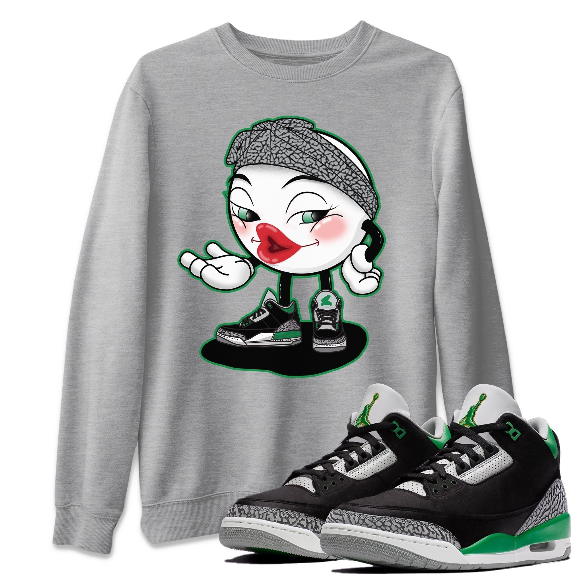 Jordan 3 Pine Green Shirt To Match Jordans Sexy Emoji Sneaker Tees Jordan 3 Pine Green Drip Gear Zone Sneaker Matching Clothing Unisex Shirts